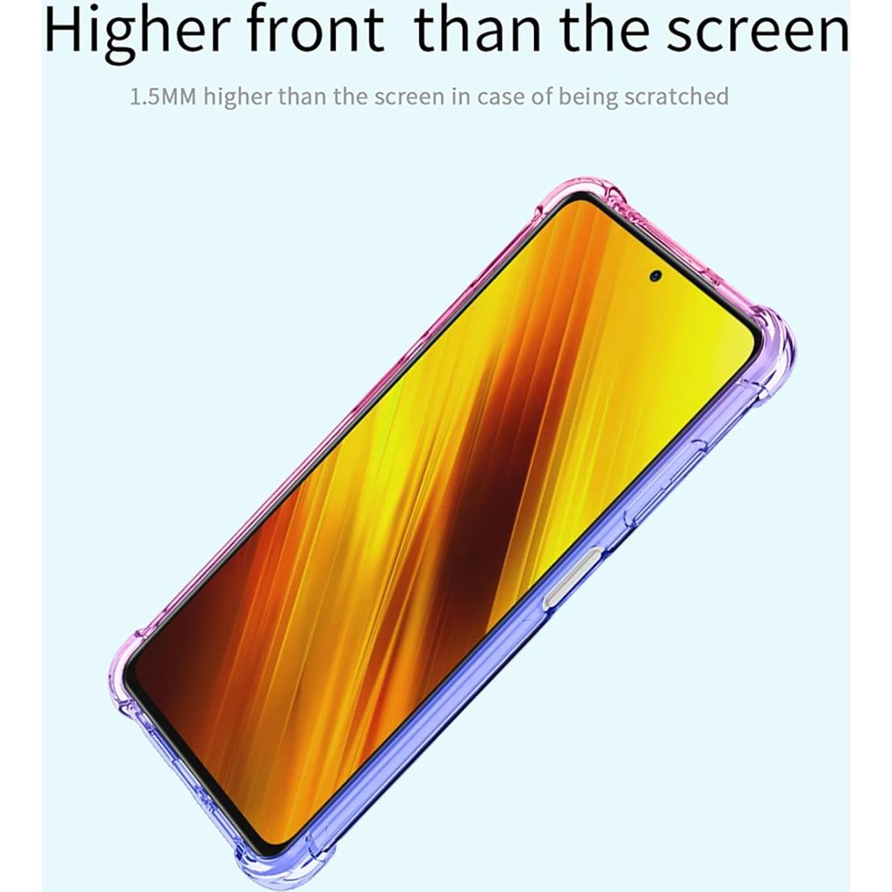 Funda TPU Xiaomi Poco X3 NFC / Pro - Azul Rosa, Delgada y Resistente