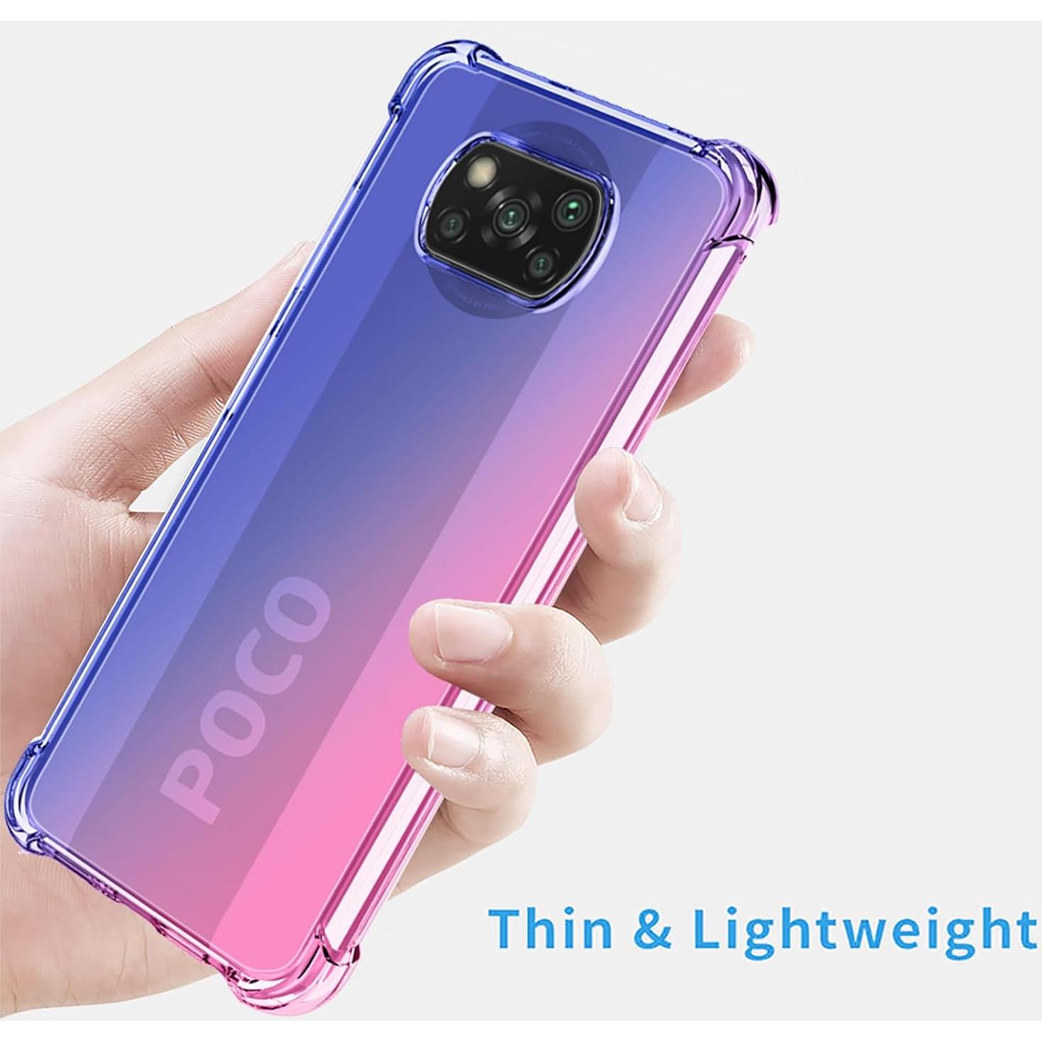 Funda TPU Xiaomi Poco X3 NFC / Pro - Azul Rosa, Delgada y Resistente