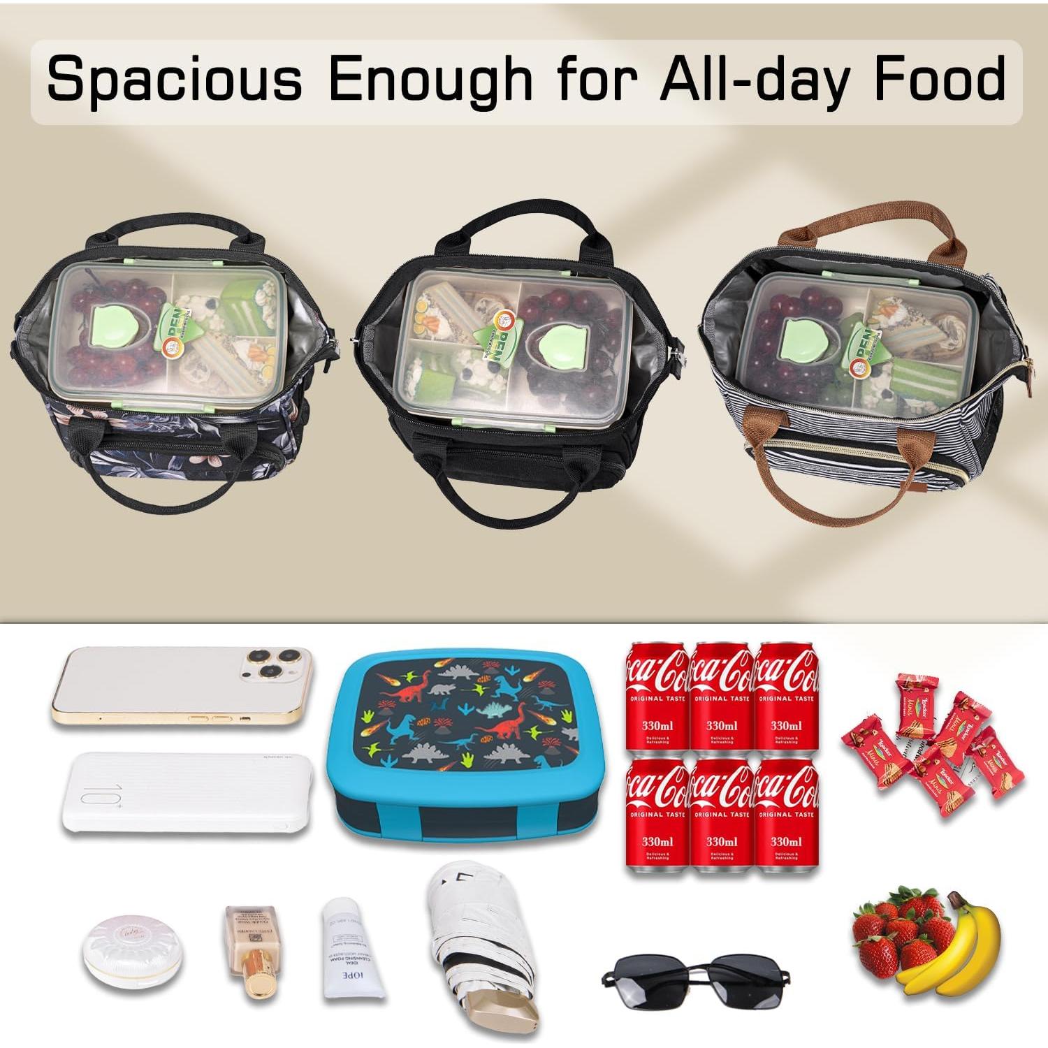 Bolsa de Almuerzo Compacta TuErCao Negra Aislada 6.3L