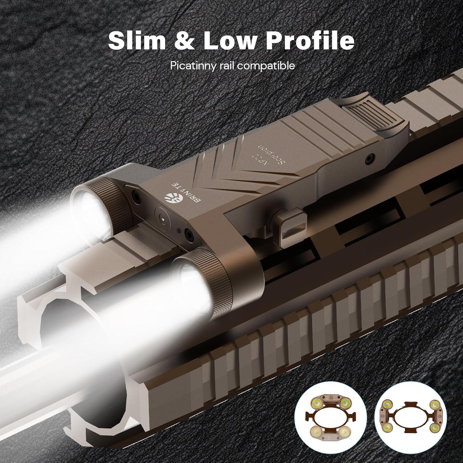 Linterna Táctica LED Brinyte XP22 1300 Lúmenes Recargable USB