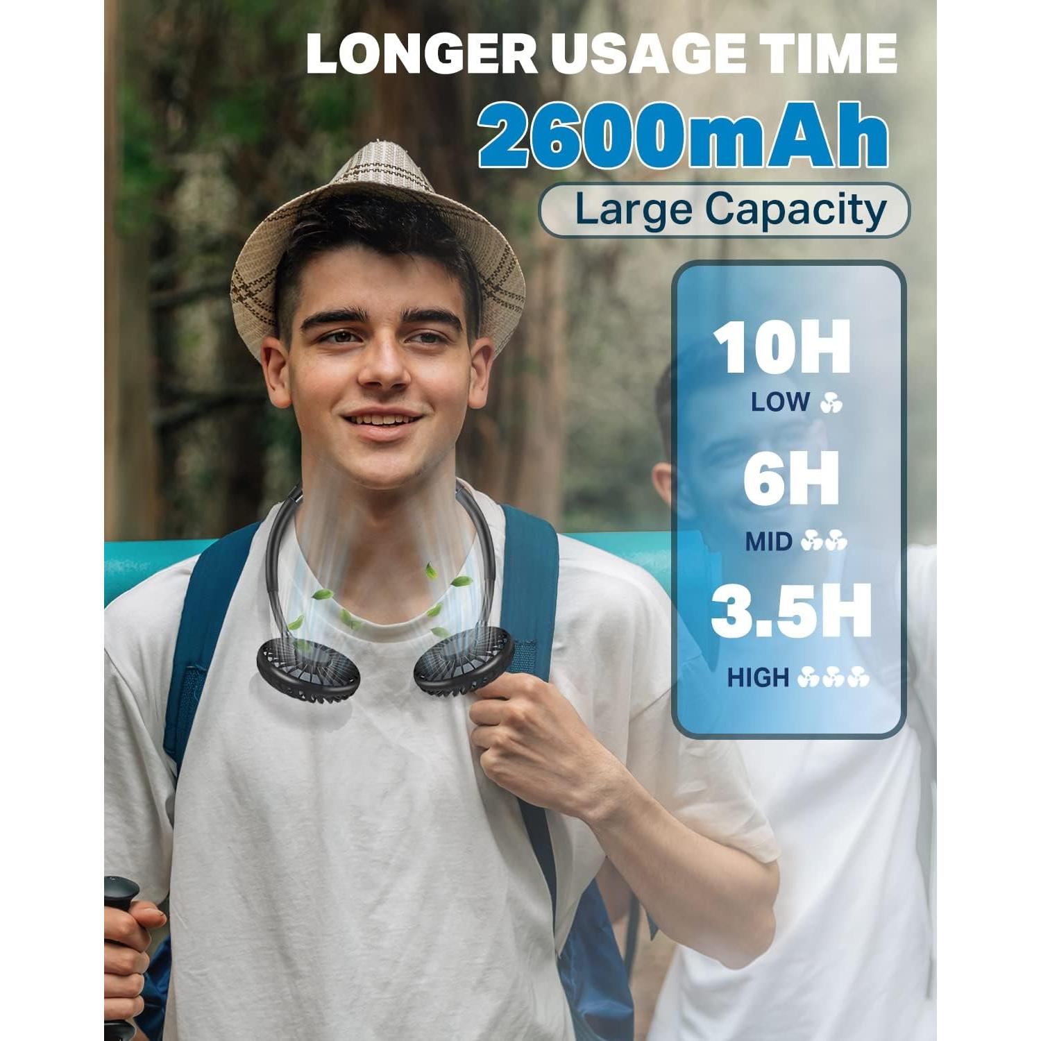 Ventilador de Cuello YALTOON JF-YALT-3 Velocidades Recargable