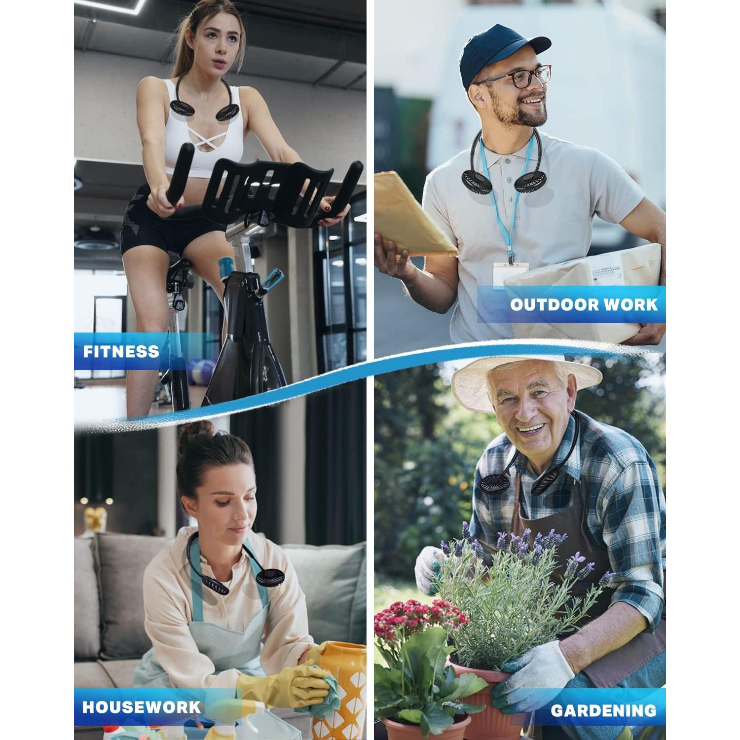 Ventilador de Cuello YALTOON JF-YALT-3 Velocidades Recargable