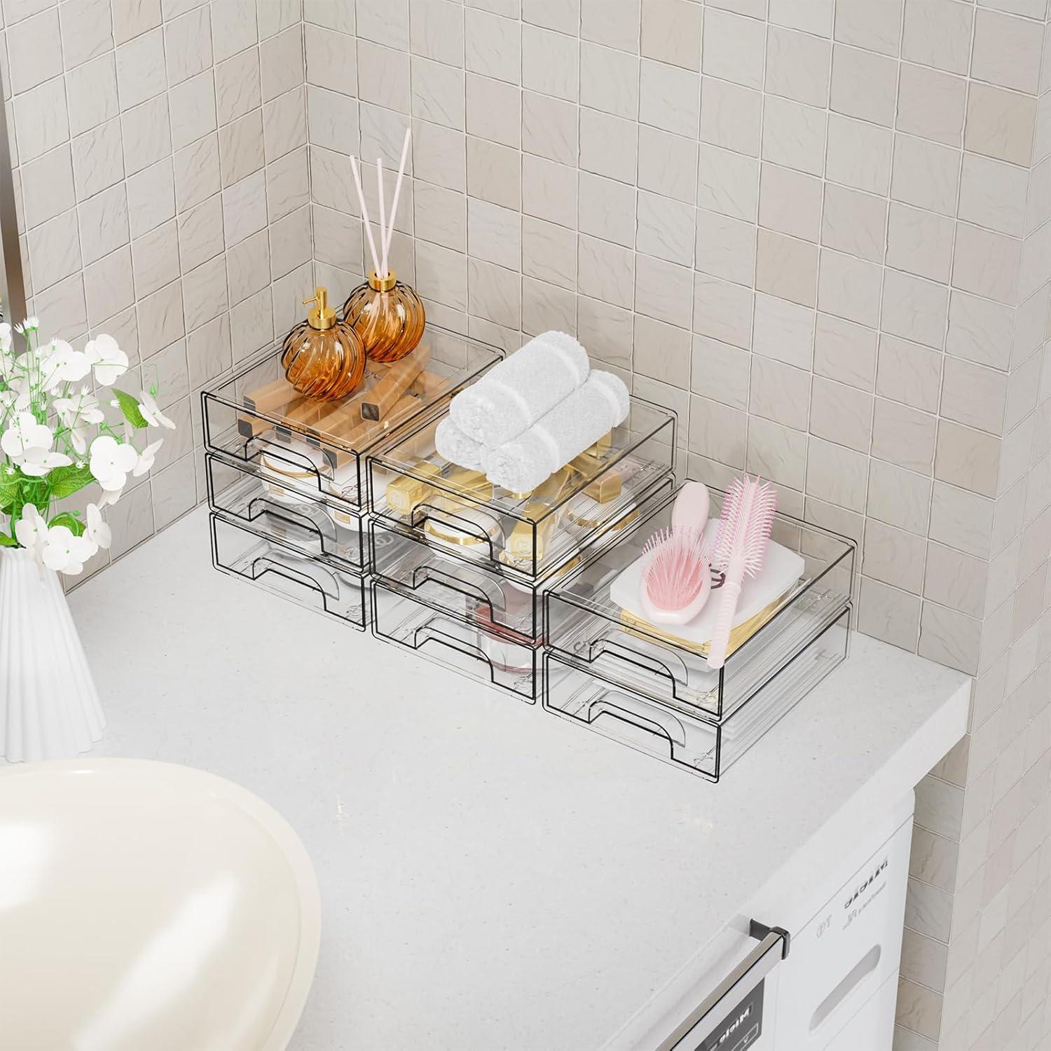 Organizador de Cajones Apilable Yieach 8 PCS Acrílico 15.5x18.8x5.6 cm