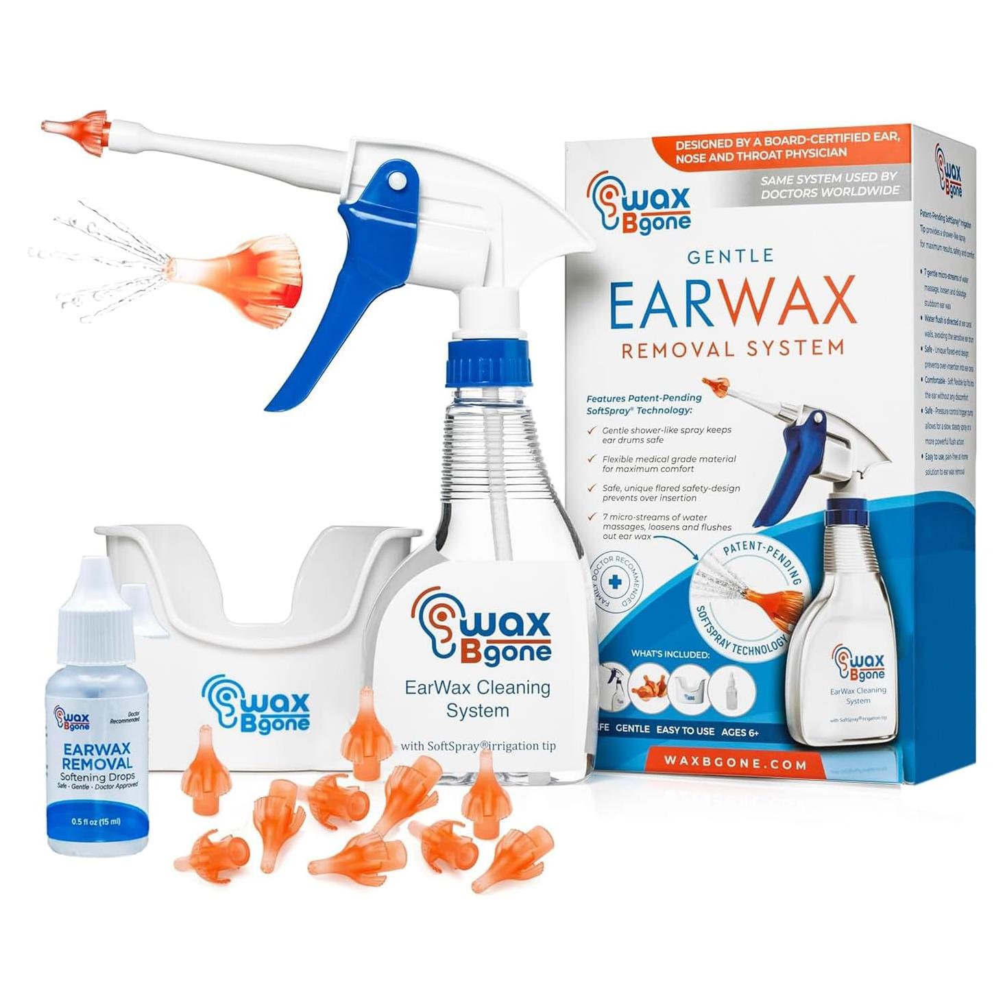 Kit de Limpieza de Oídos WaxBgone con 10 Puntas Reutilizables