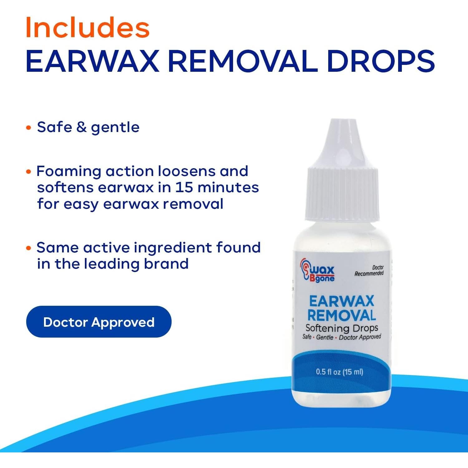 Kit de Limpieza de Oídos WaxBgone con 10 Puntas Reutilizables