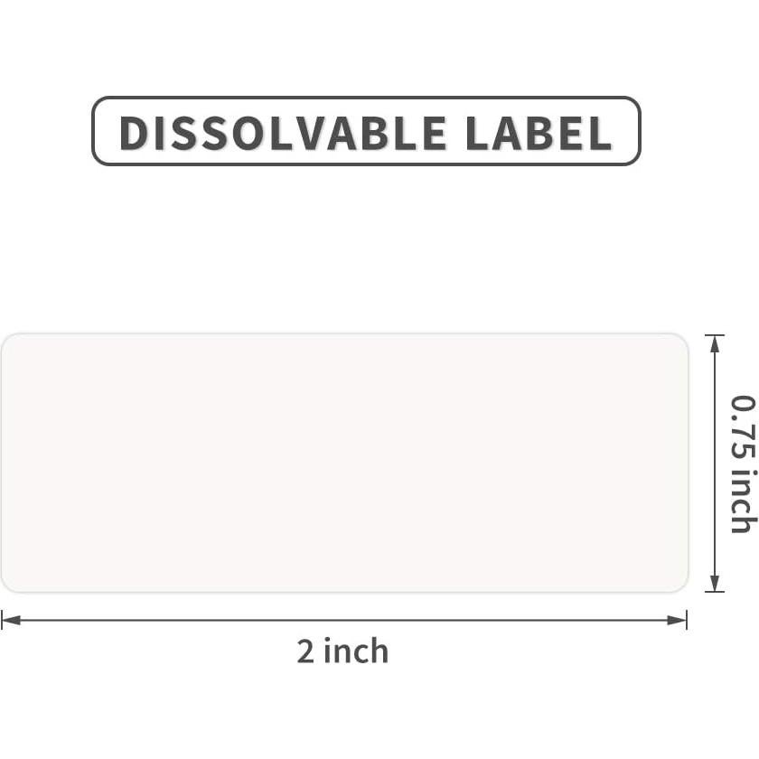 Etiquetas Disolubles para Alimentos NATURALABEL 500 Pcs 1.9x5.1 cm