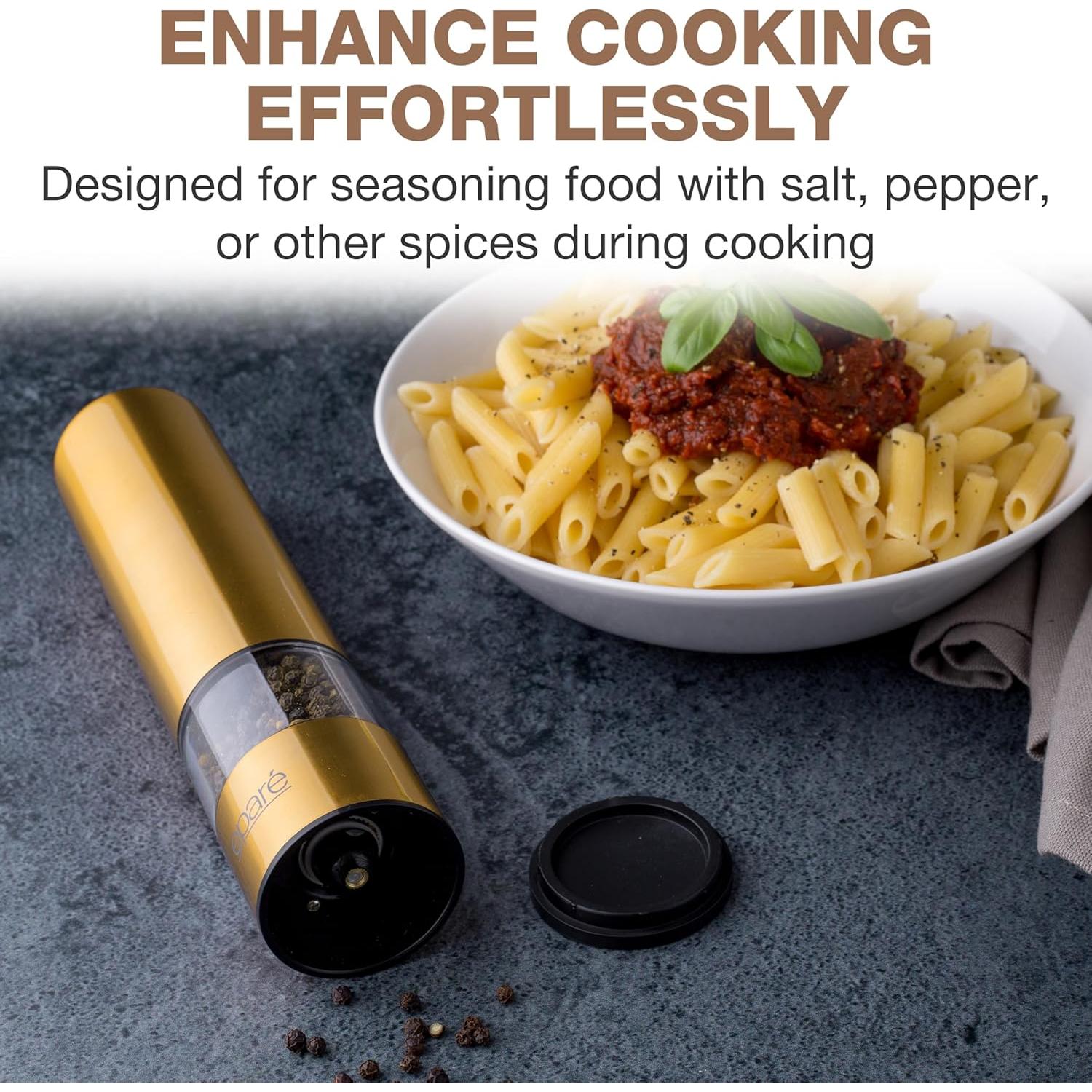 Molinillo de Sal y Pimienta Eléctrico Eparé con Luz LED