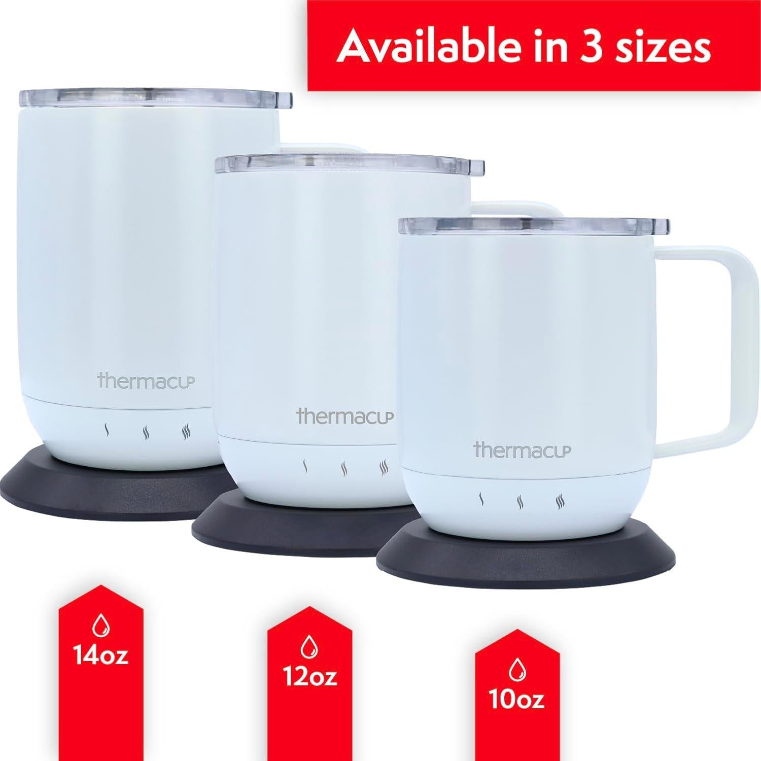 Taza Eléctrica Inteligente Thermacup 355 ml Blanco Nube