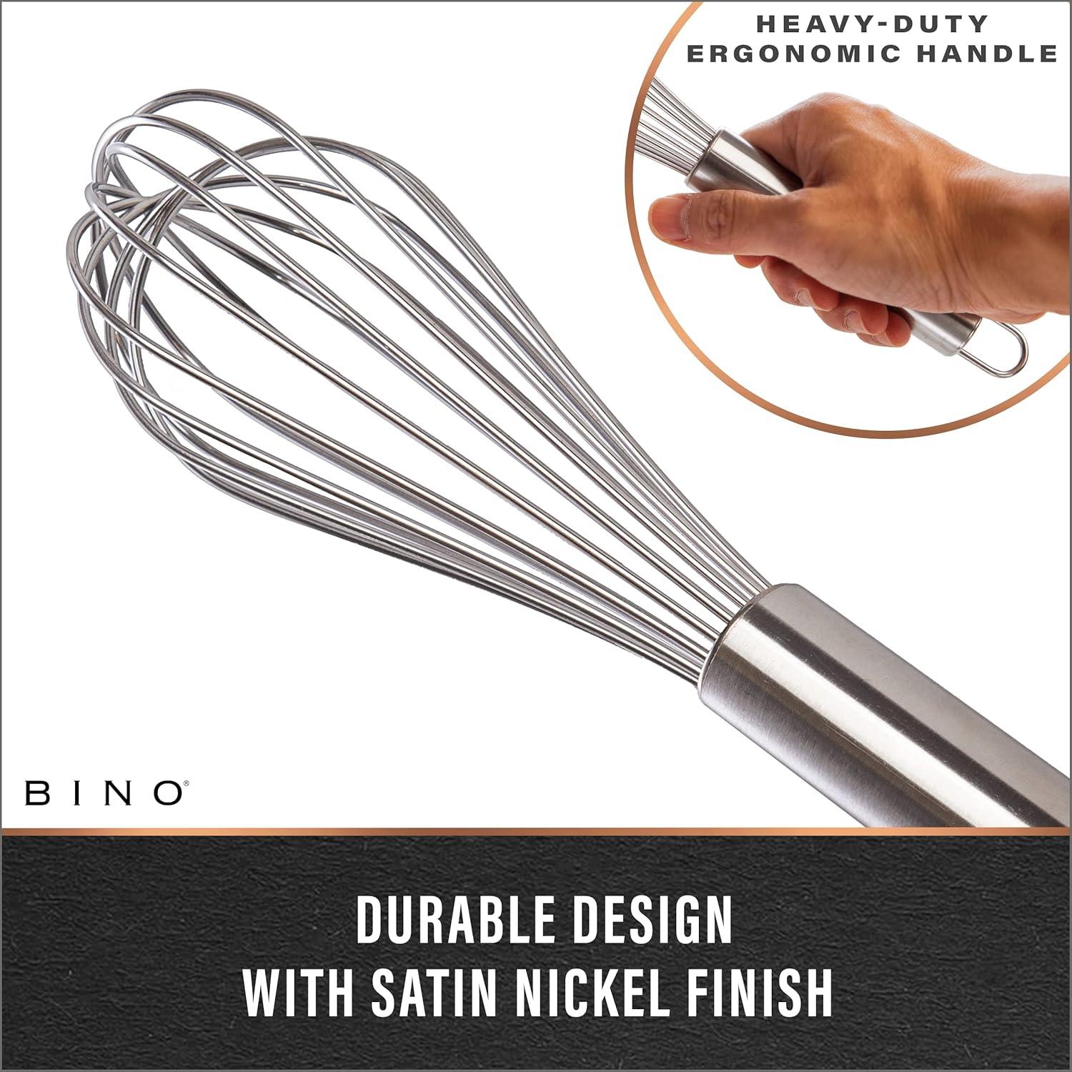 Juego de Batidores de Huevos BINO 2 Piezas 25.4 cm Acero Inoxidable