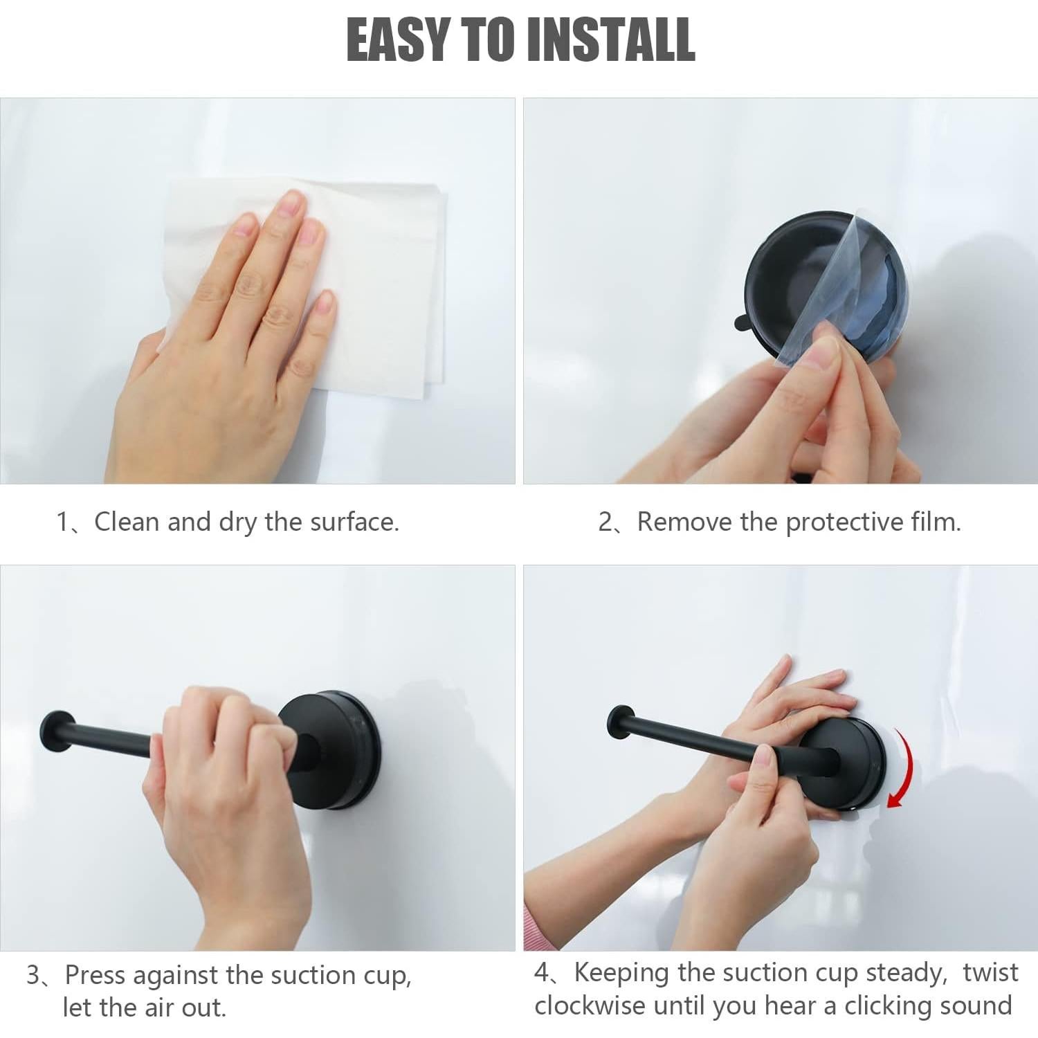 Soporte de Papel Higiénico DGYB con Ventosa - Acero Inoxidable 14.7 cm