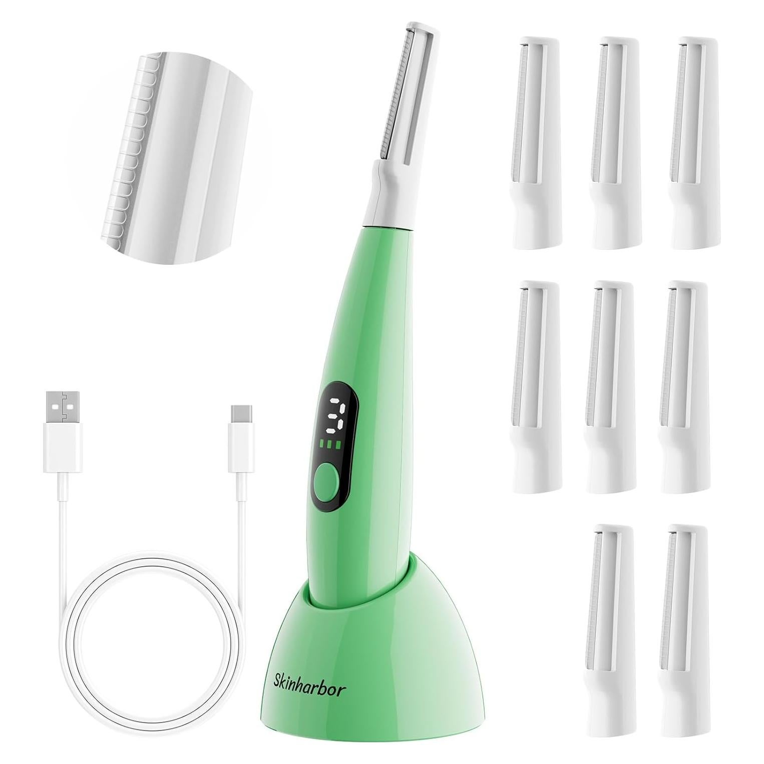 Razor Dermaplane Sonic Skinharbor - Exfoliación Facial 3 Velocidades