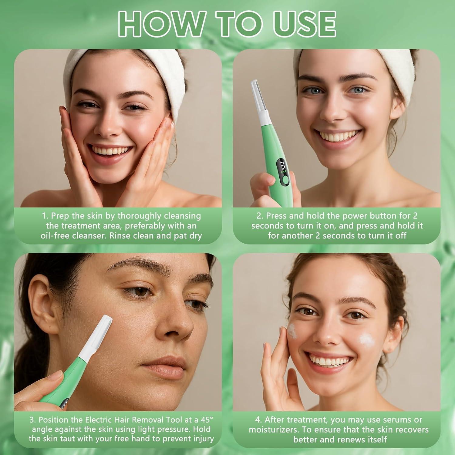 Razor Dermaplane Sonic Skinharbor - Exfoliación Facial 3 Velocidades