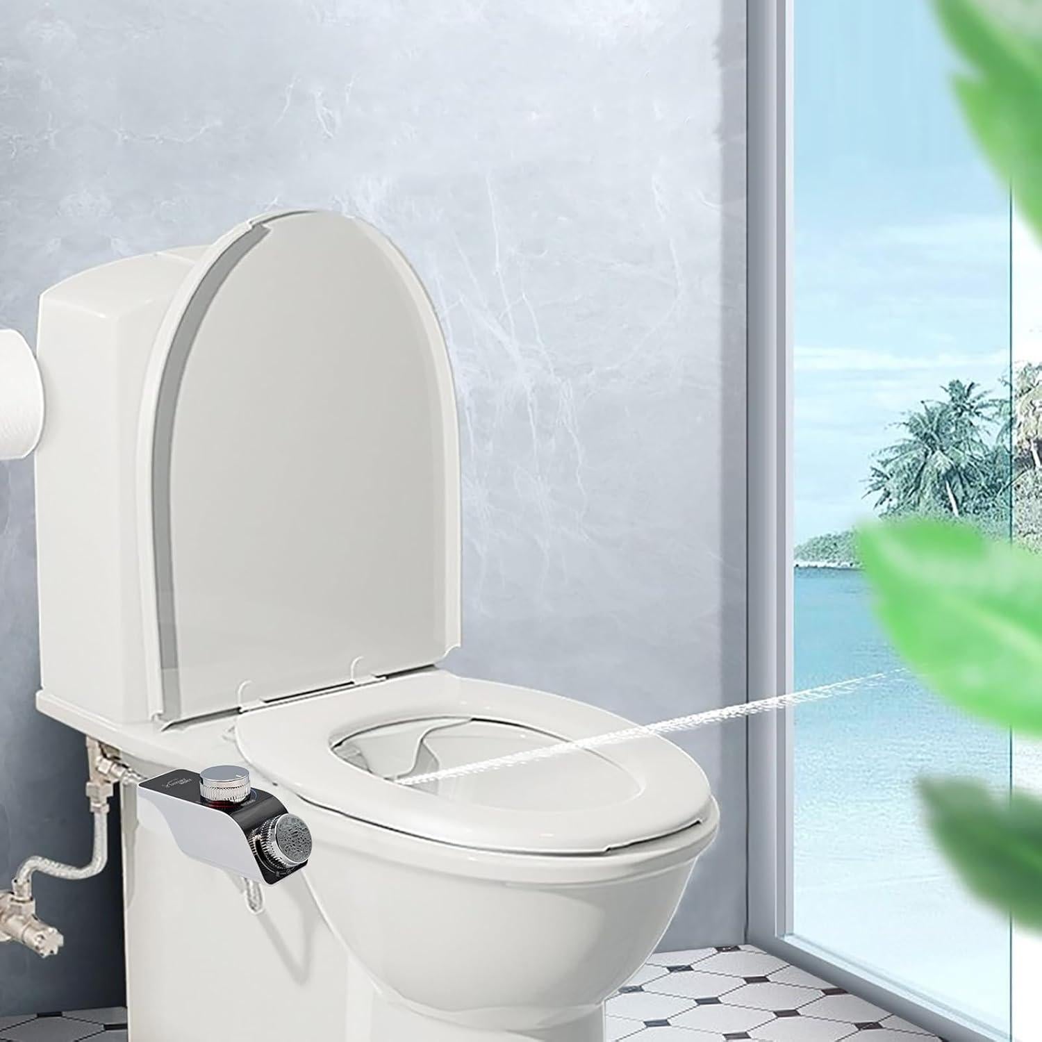 Accesorio de Bidet Terids ZYP01015 Frío y Caliente con Doble Boquilla