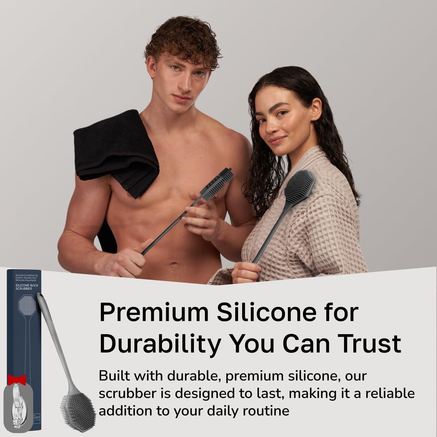 Esponja de Silicona para Espalda SILKLE - Mango Largo 42.5cm