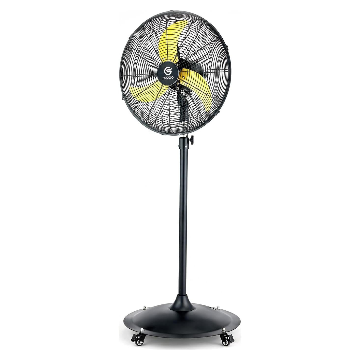 Ventilador de Pedestal FUGOO 20" Oscilante Impermeable 4 Velocidades