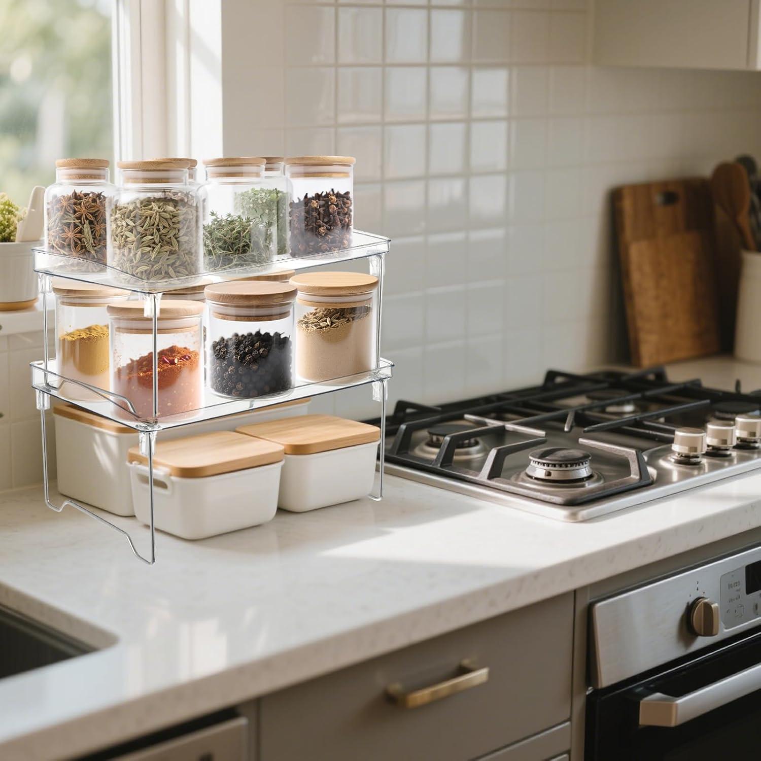 Organizador de Especias Rainmae 2 Pcs Apilable 30x20x13cm