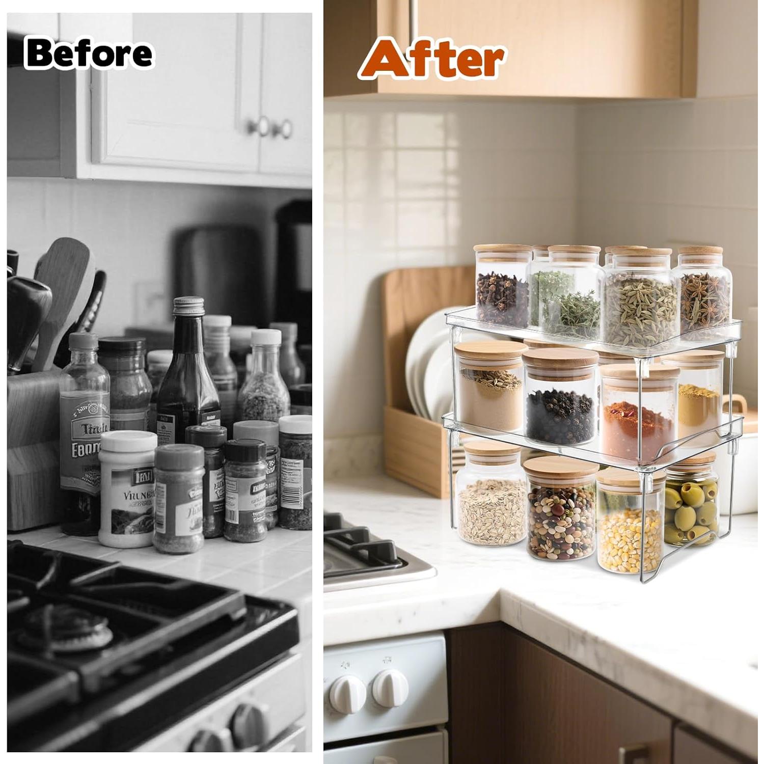 Organizador de Especias Rainmae 2 Pcs Apilable 30x20x13cm