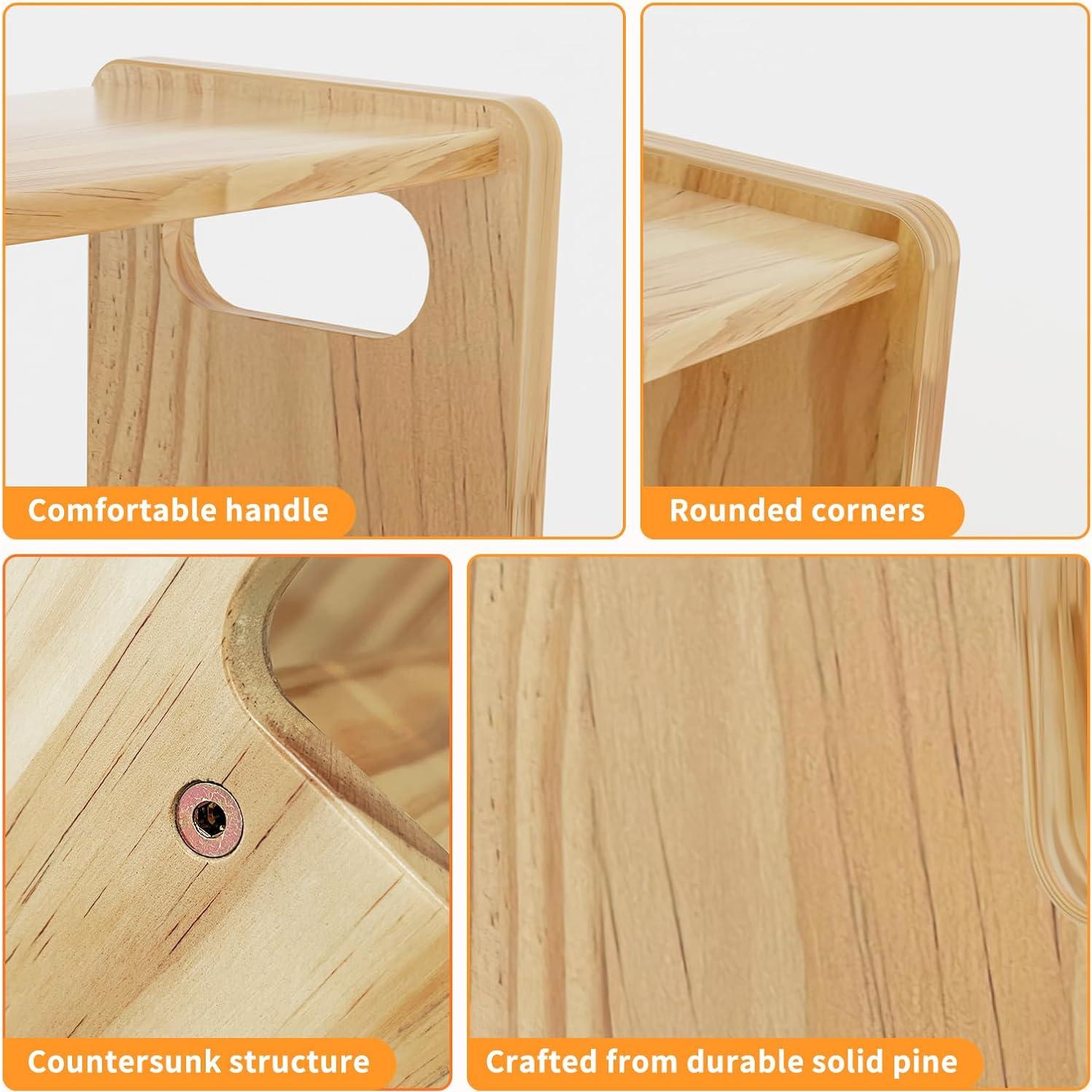 Escalera de Madera Wiifo de 2 Pasos para Niños - Soporta 136 kg