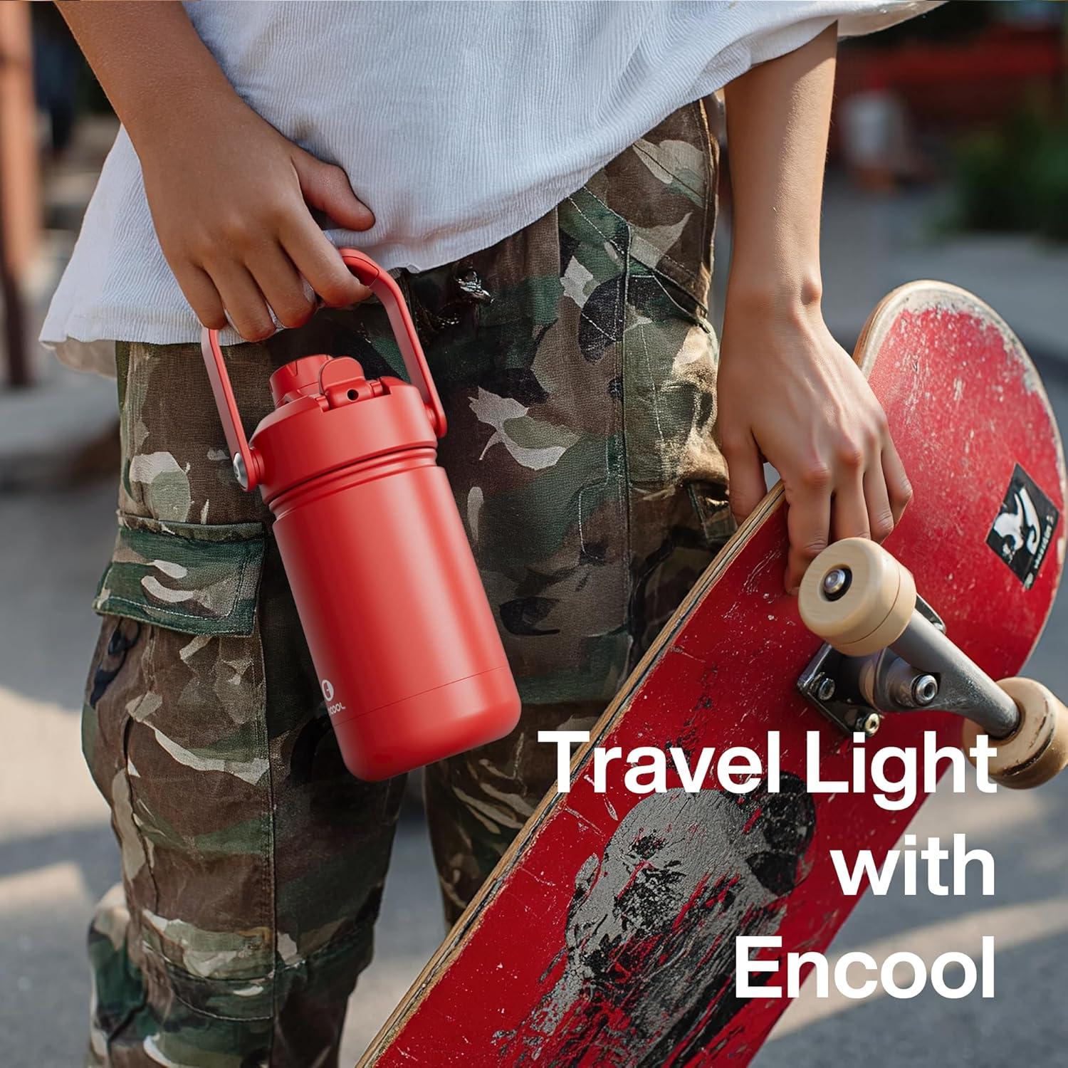 Botella de Agua Aislada ENCOOL 0.35L Azul Acuamarina