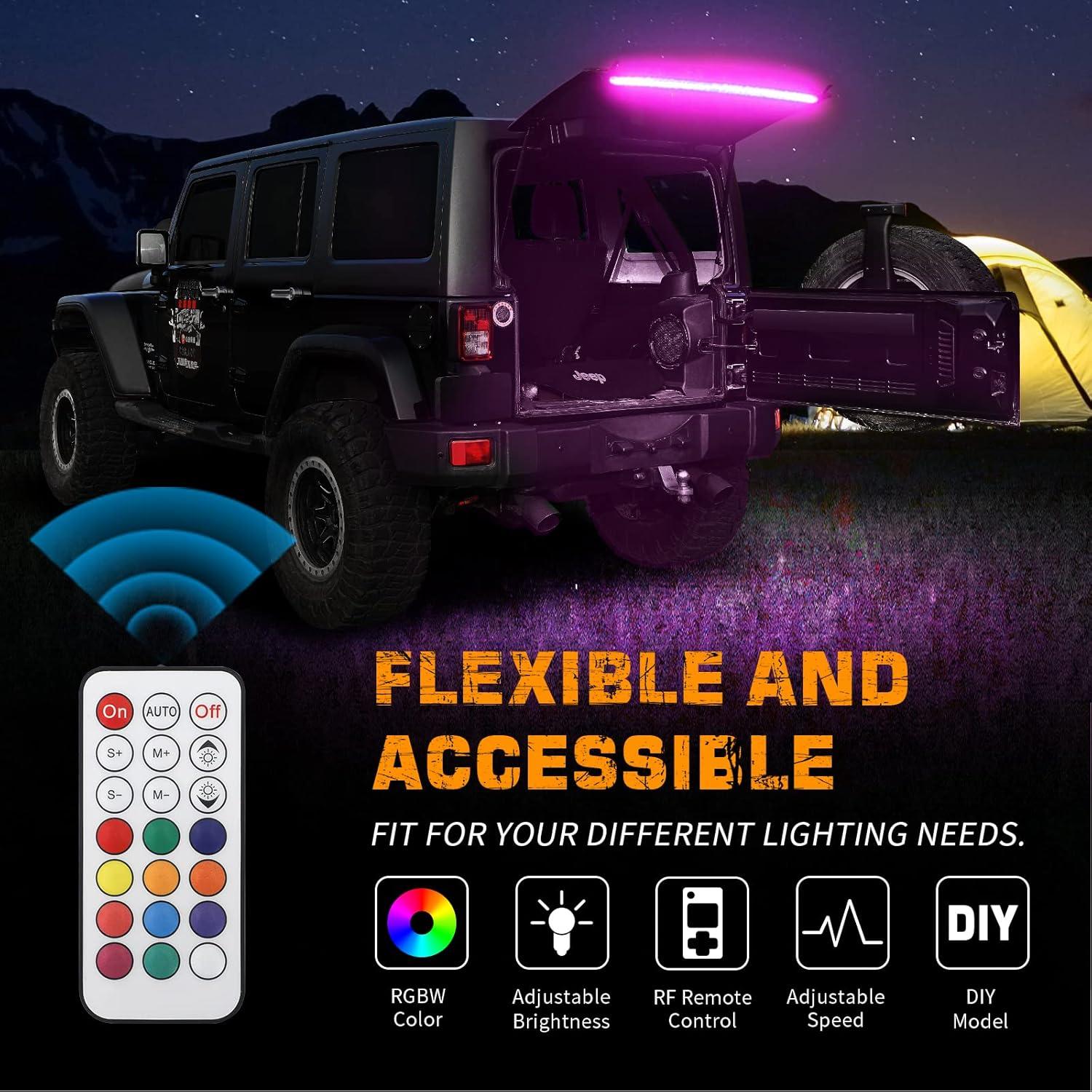 Tira de Luz RGBW para Jeep Wrangler XRIDONSEN 40" Impermeable