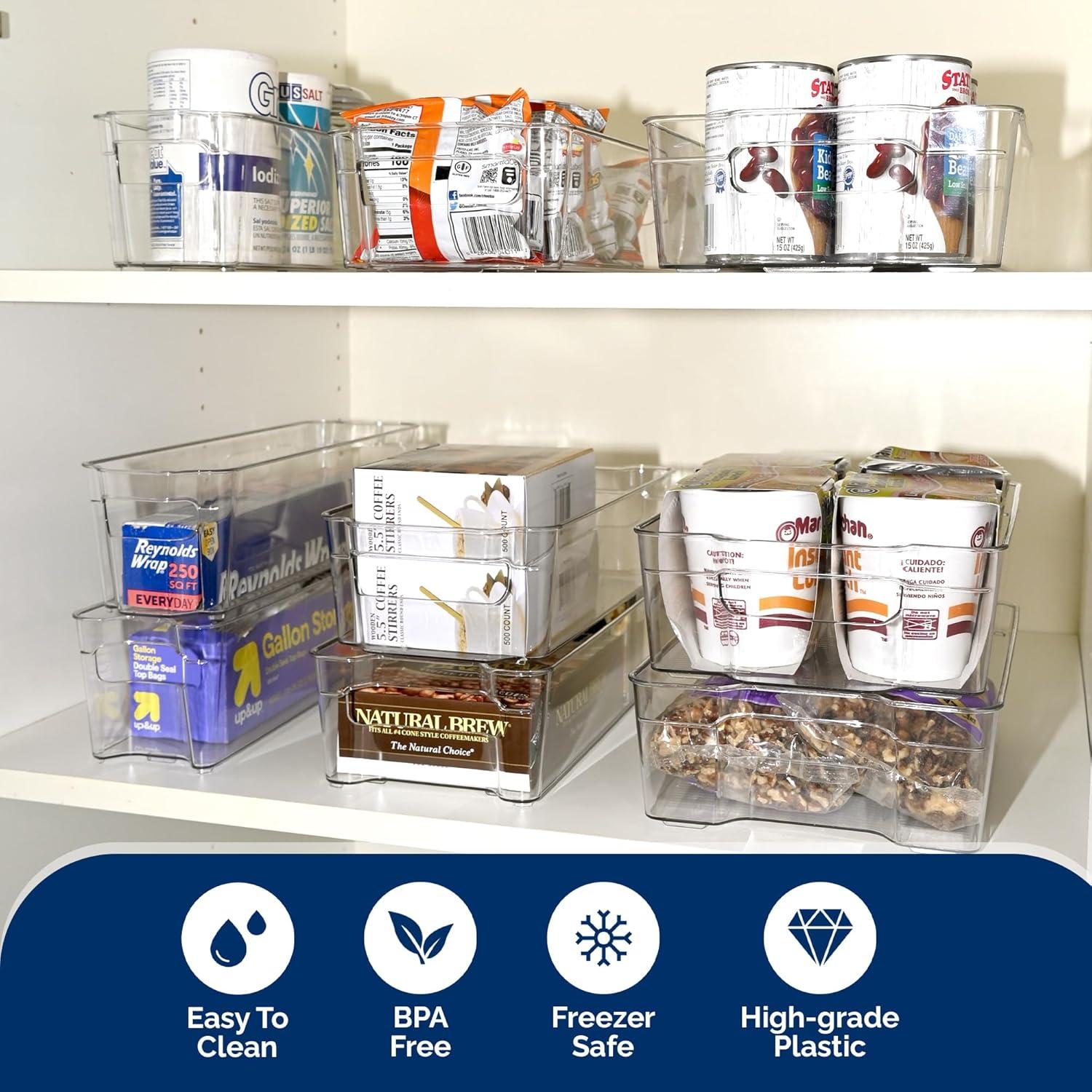 Paquete de 3 Contenedores Apilables Merrick 32x21cm - Almacenamiento Refrigerador