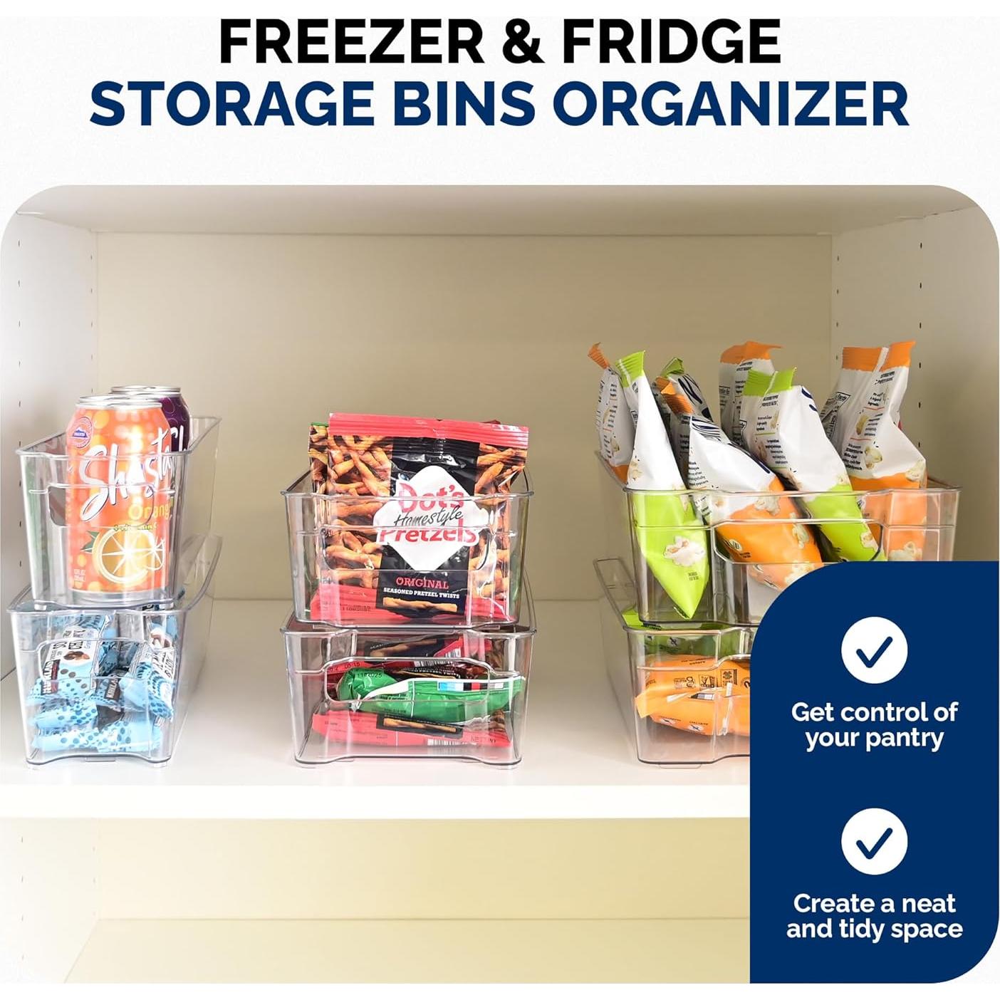 Paquete de 3 Contenedores Apilables Merrick 32x21cm - Almacenamiento Refrigerador