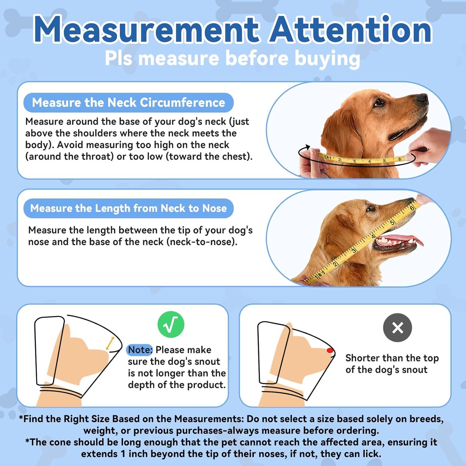 Soft Dog Cone for Dogs After Surgery, Breathable Pet Recovery Collar for Large Medium Dogs, Adjustable Dog Cone Collar, Elizabethan Collar (XS, Black)