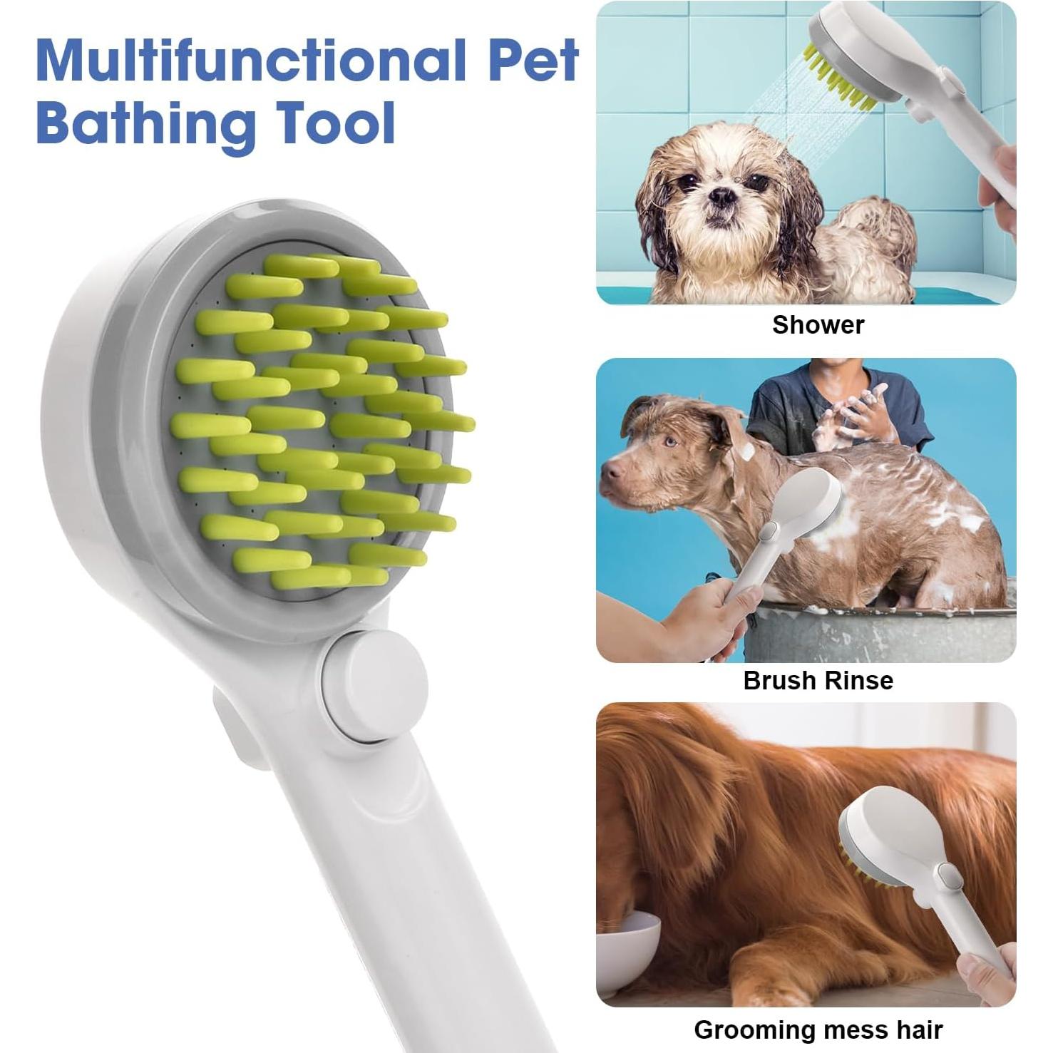 Cabezal de Ducha para Mascotas Coyfa 3 en 1 con Manguera 200 cm