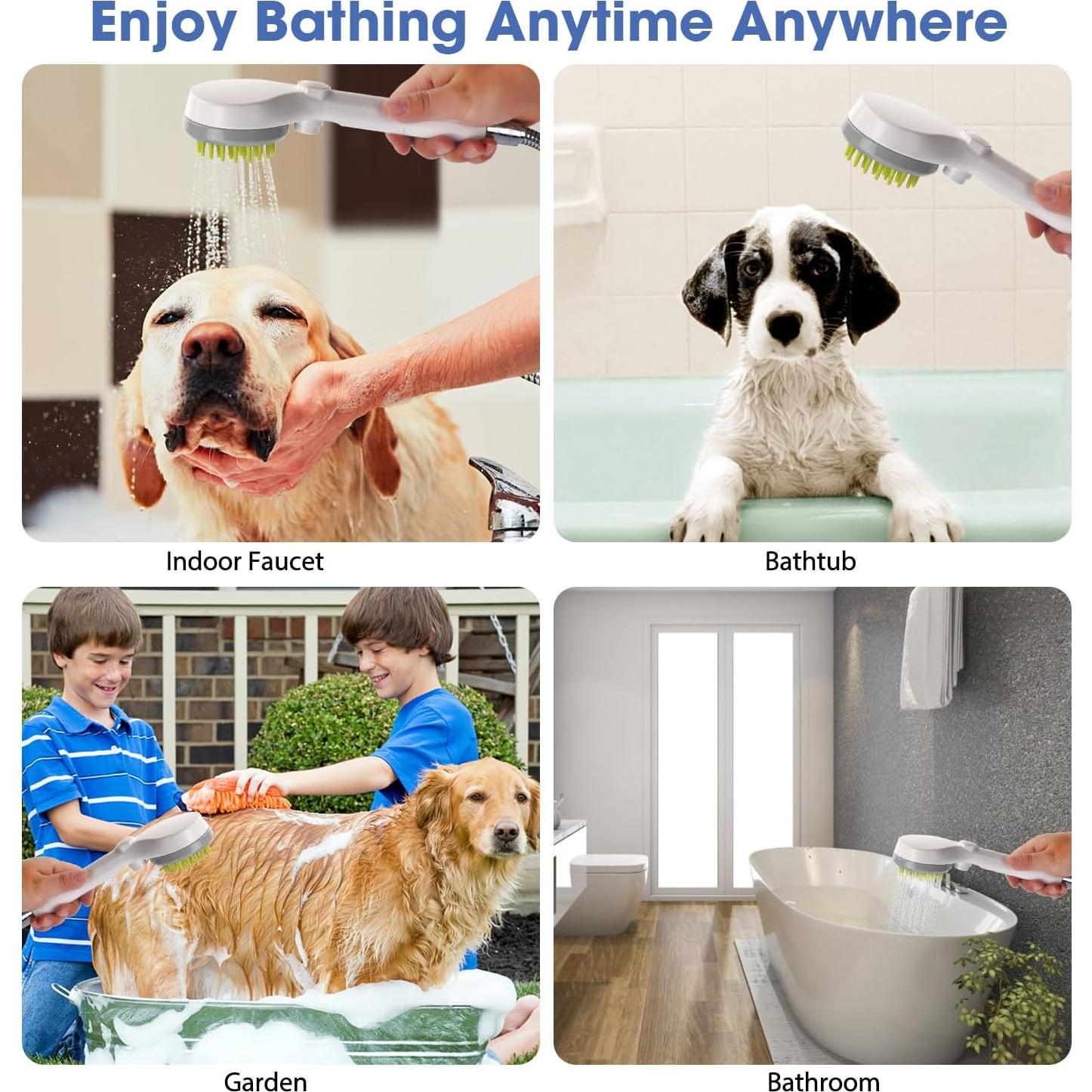 Cabezal de Ducha para Mascotas Coyfa 3 en 1 con Manguera 200 cm