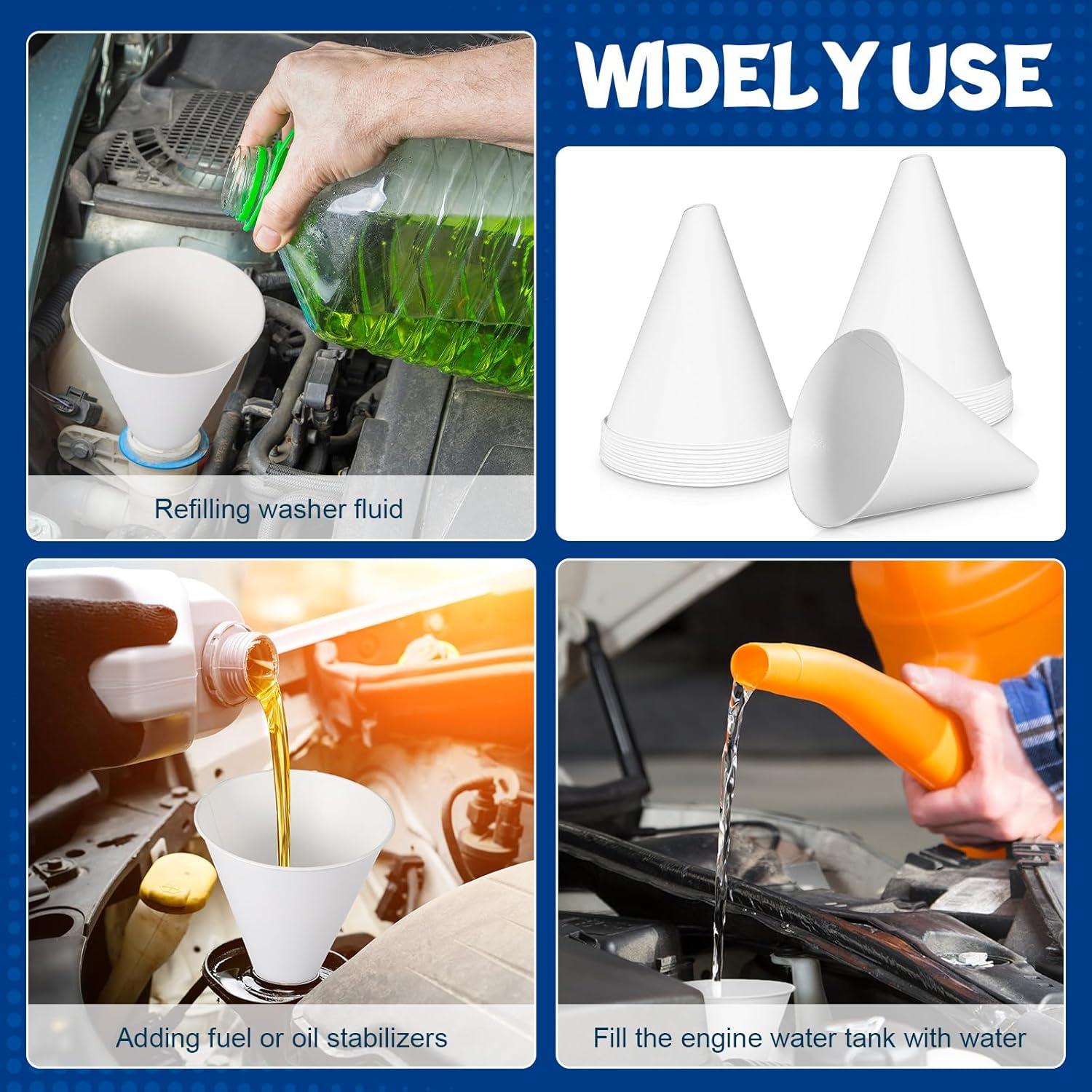 25 Embudos de Papel Desechables SiliFine 6 oz para Aceite