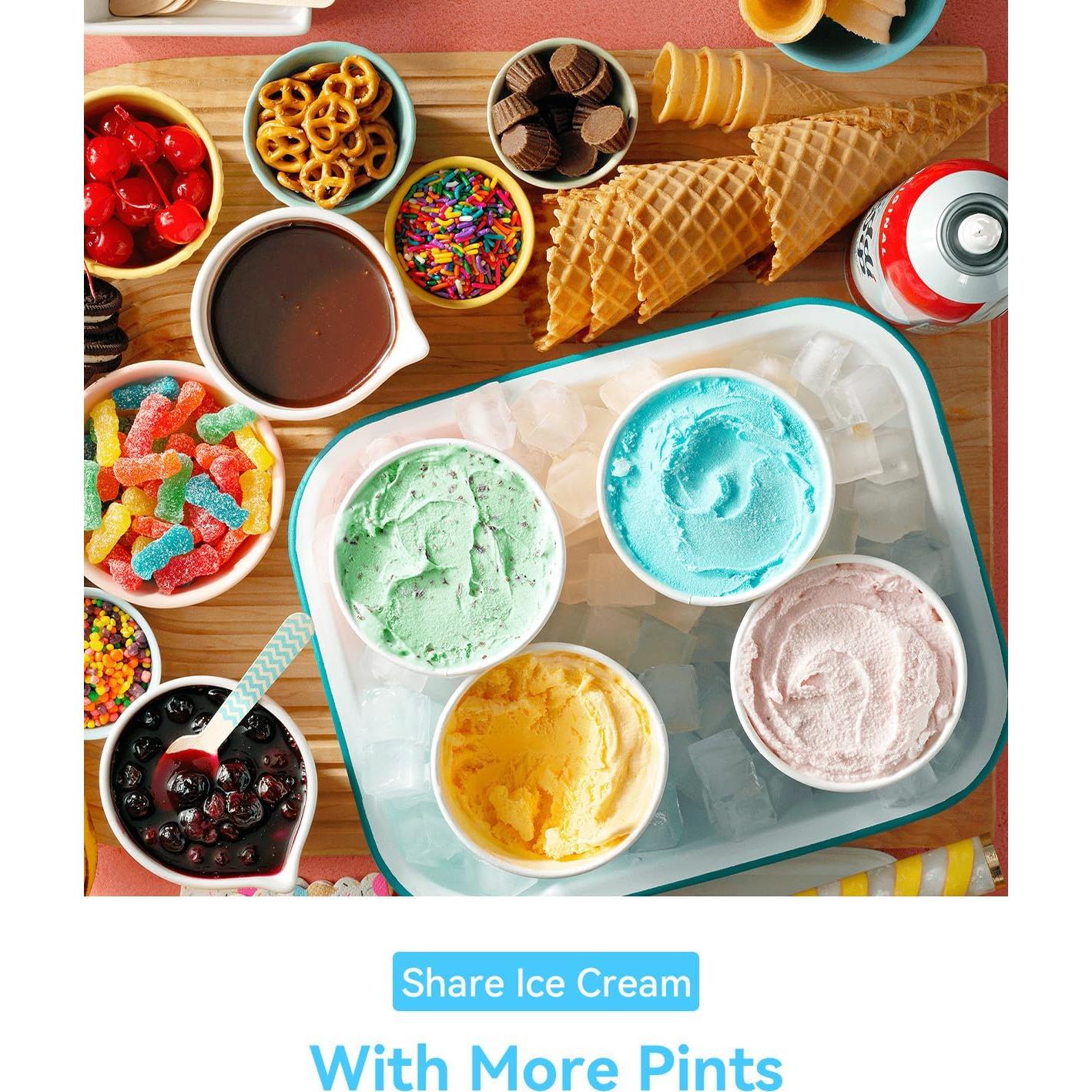 Envases Creami Swirl Ninja NC701 - 2 Paquetes Tapas Azul/Rosa