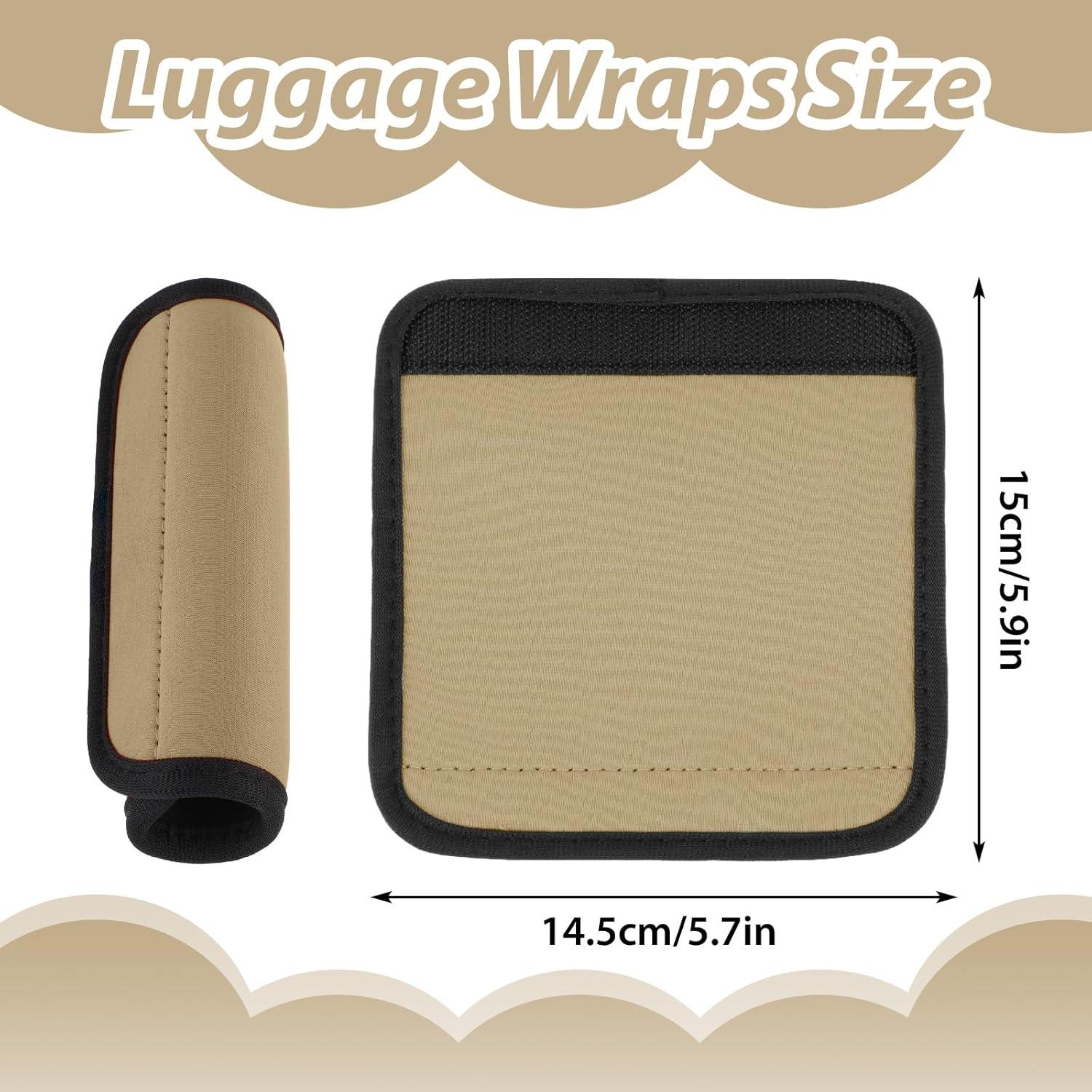 2 Envolturas para Mangos de Equipaje Yolev Caqui Oscuro