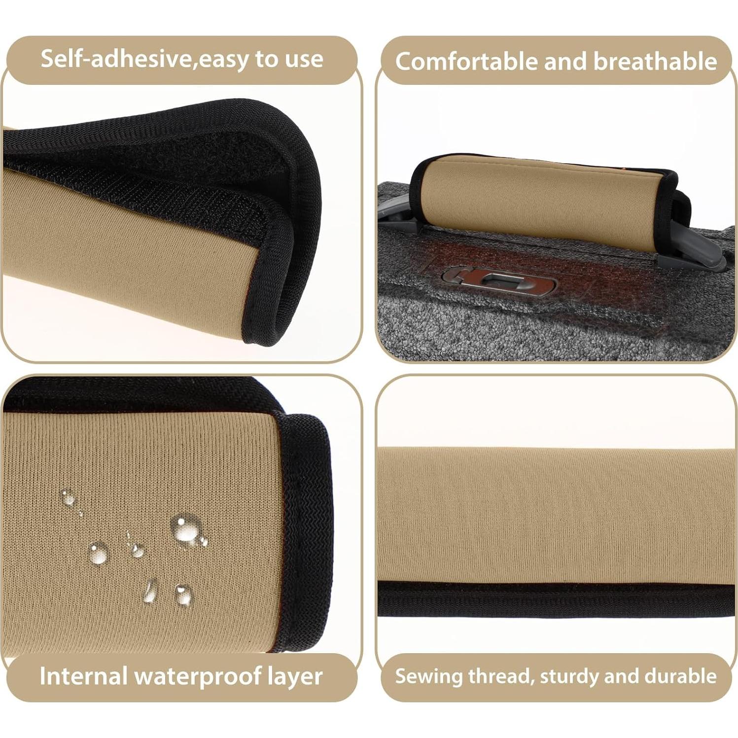 2 Envolturas para Mangos de Equipaje Yolev Caqui Oscuro