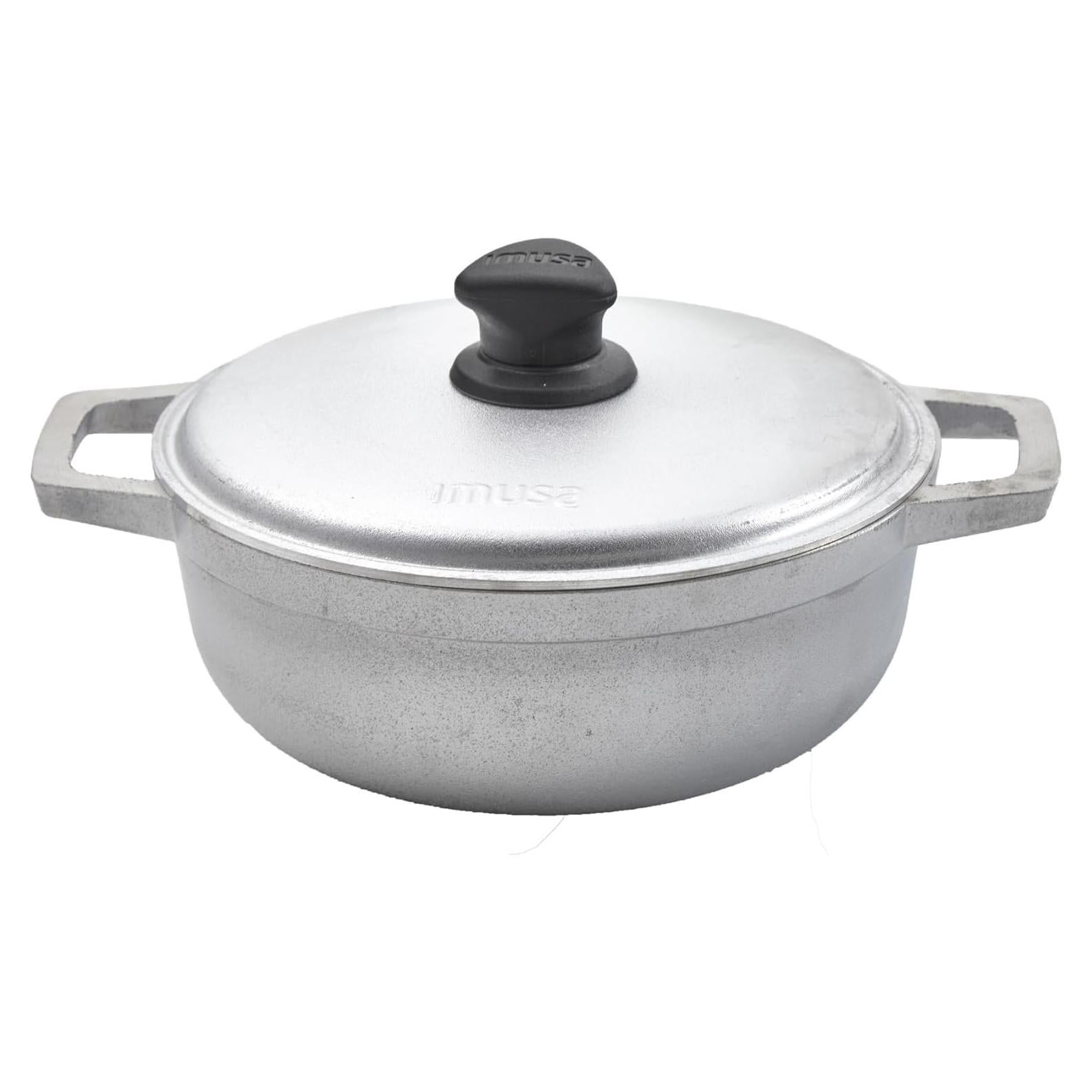 Caldero IMUSA 2QT de Aluminio Fundido con Tapa - Plateado