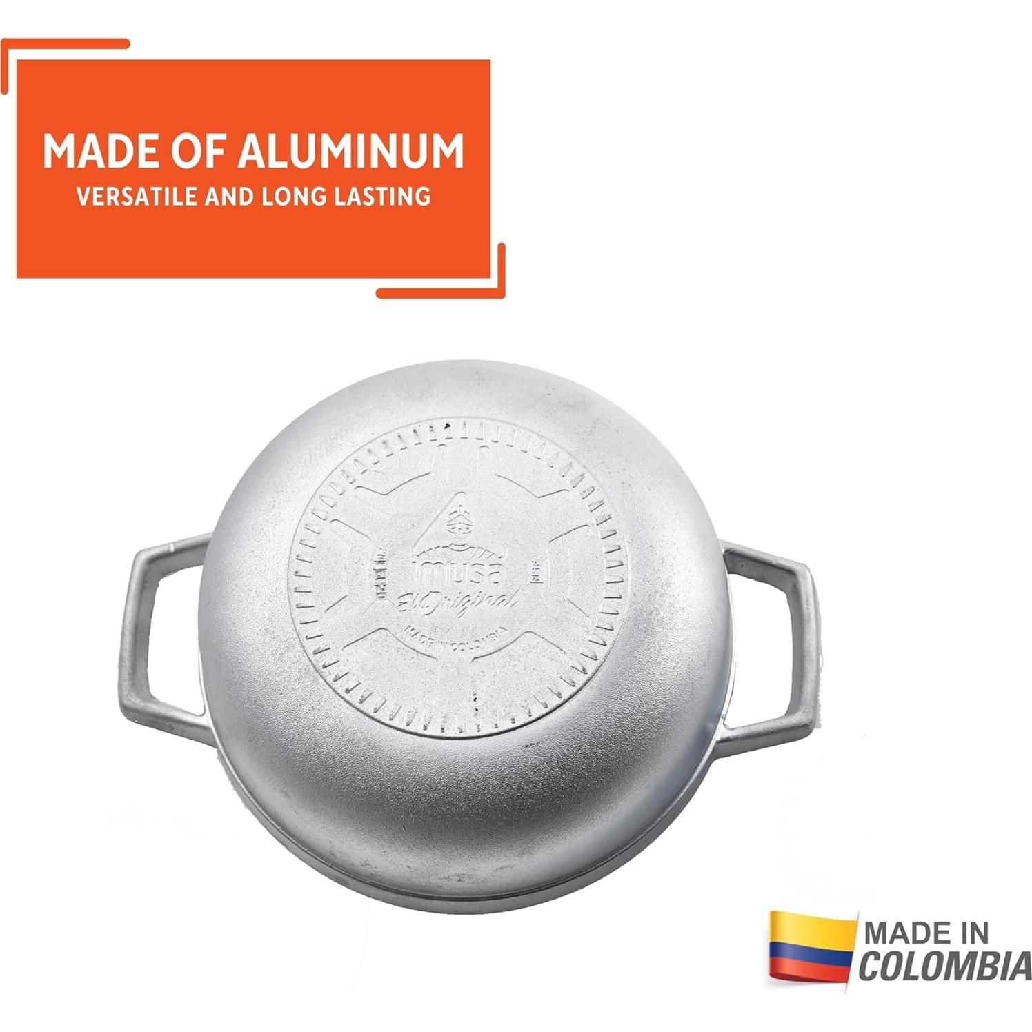 Caldero IMUSA 2QT de Aluminio Fundido con Tapa - Plateado