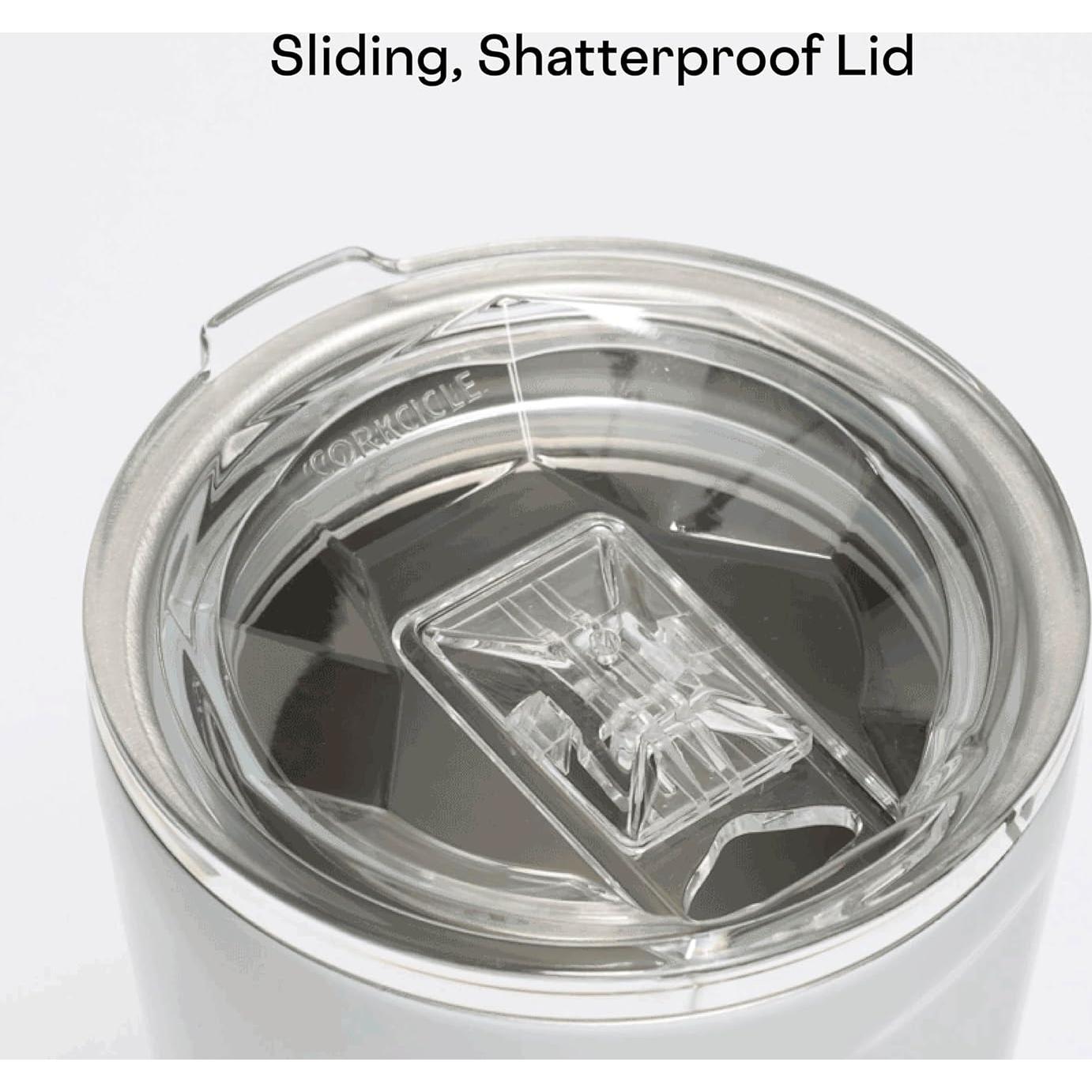 Taza de Café Corkcicle Clásica 16 oz Acero Inoxidable Negro