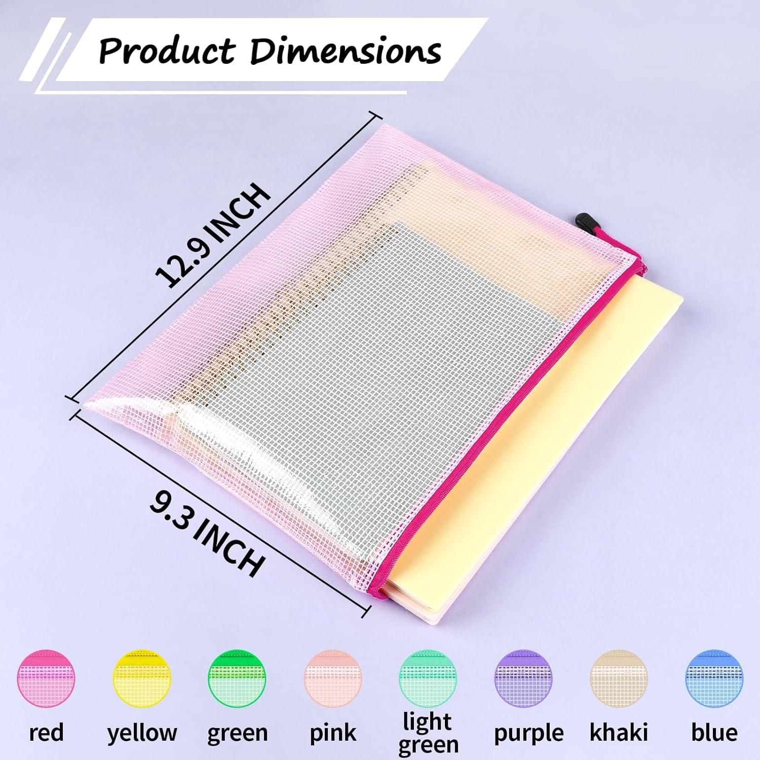 Bolsas de Cremallera de Malla Smarpau 32PCS A4 Impermeables