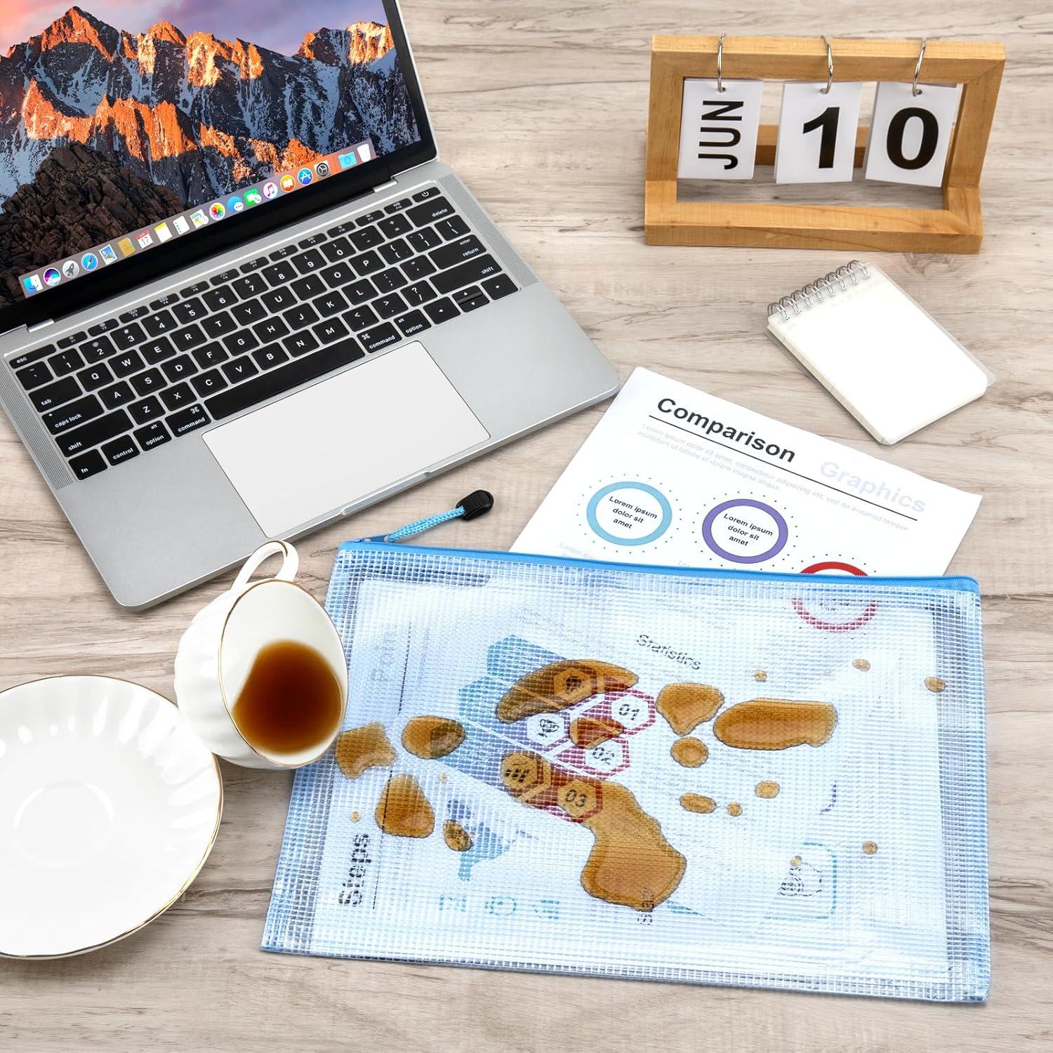 Bolsas de Cremallera de Malla Smarpau 32PCS A4 Impermeables