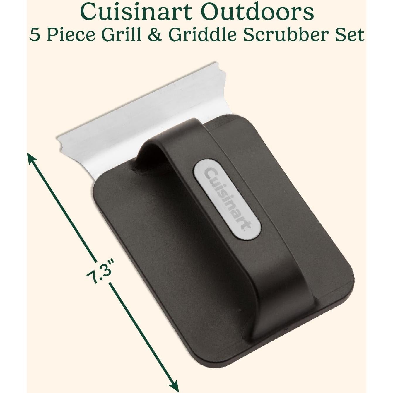Juego de Limpieza para Parrillas Cuisinart 5 Piezas Acero Inoxidable