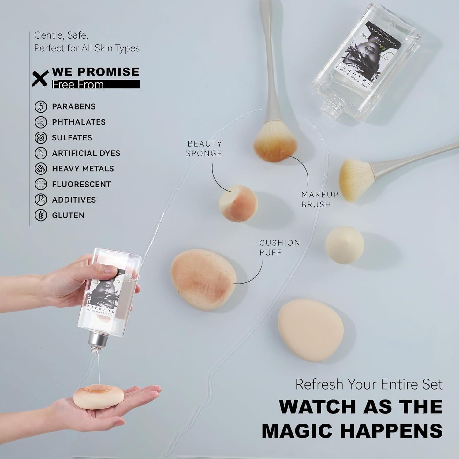 Limpiador de Brochas Aprilous 200 ml con Aceite de Árbol de Té