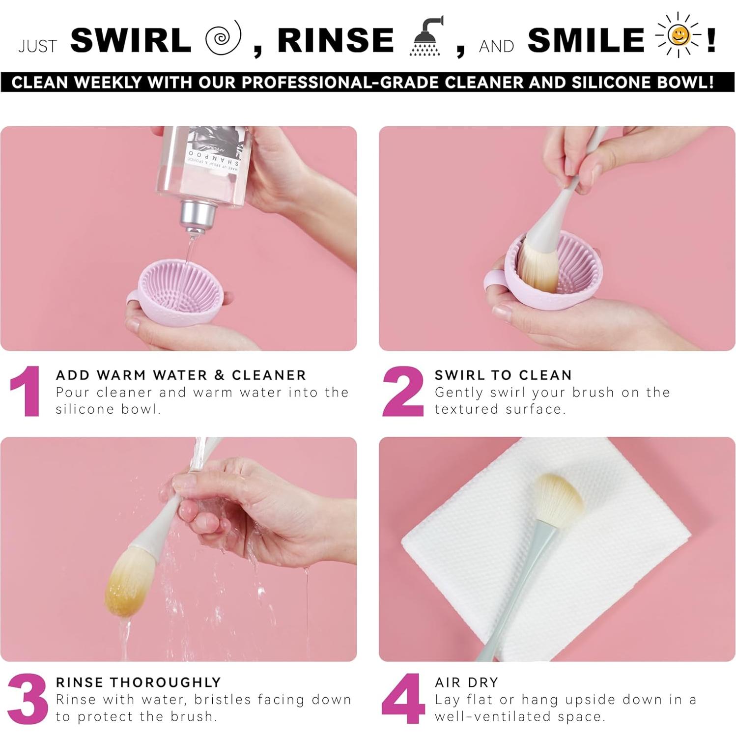 Limpiador de Brochas Aprilous 200 ml con Aceite de Árbol de Té