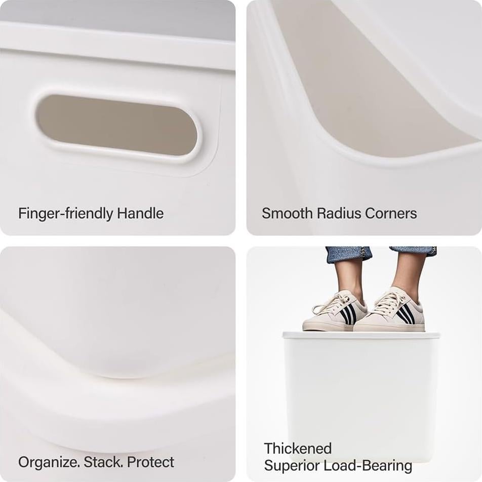 Cajas de Almacenamiento DOUKE 6pack Blancas 15.14L y 7.57L