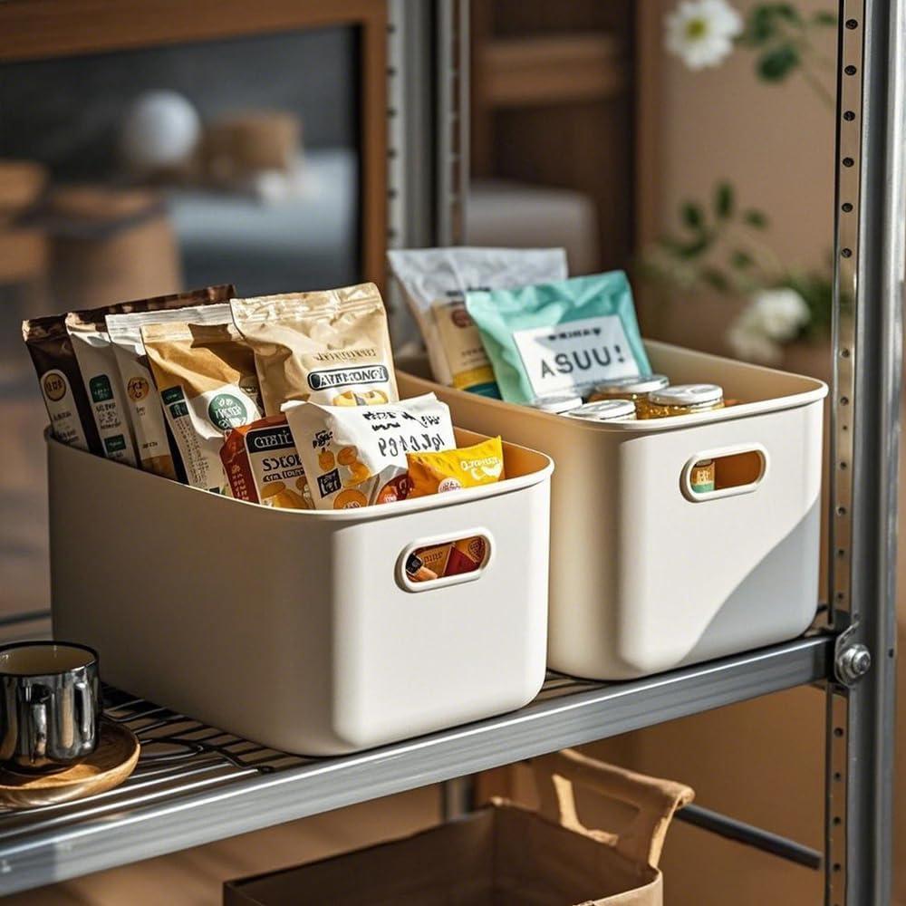 Cajas de Almacenamiento DOUKE 6pack Blancas 15.14L y 7.57L