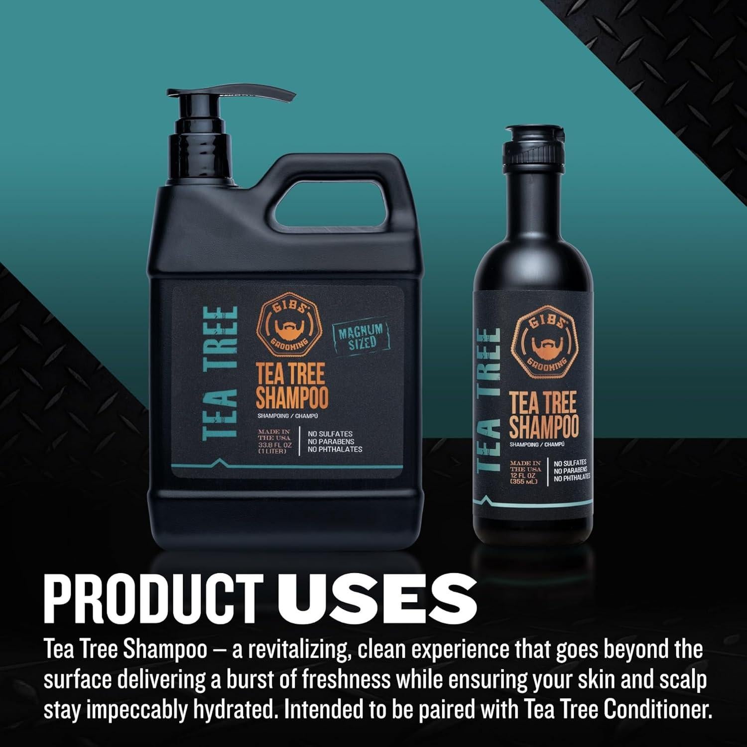 Champú de Árbol de Té GIBS Grooming 96.5 ml - Sin Sulfatos