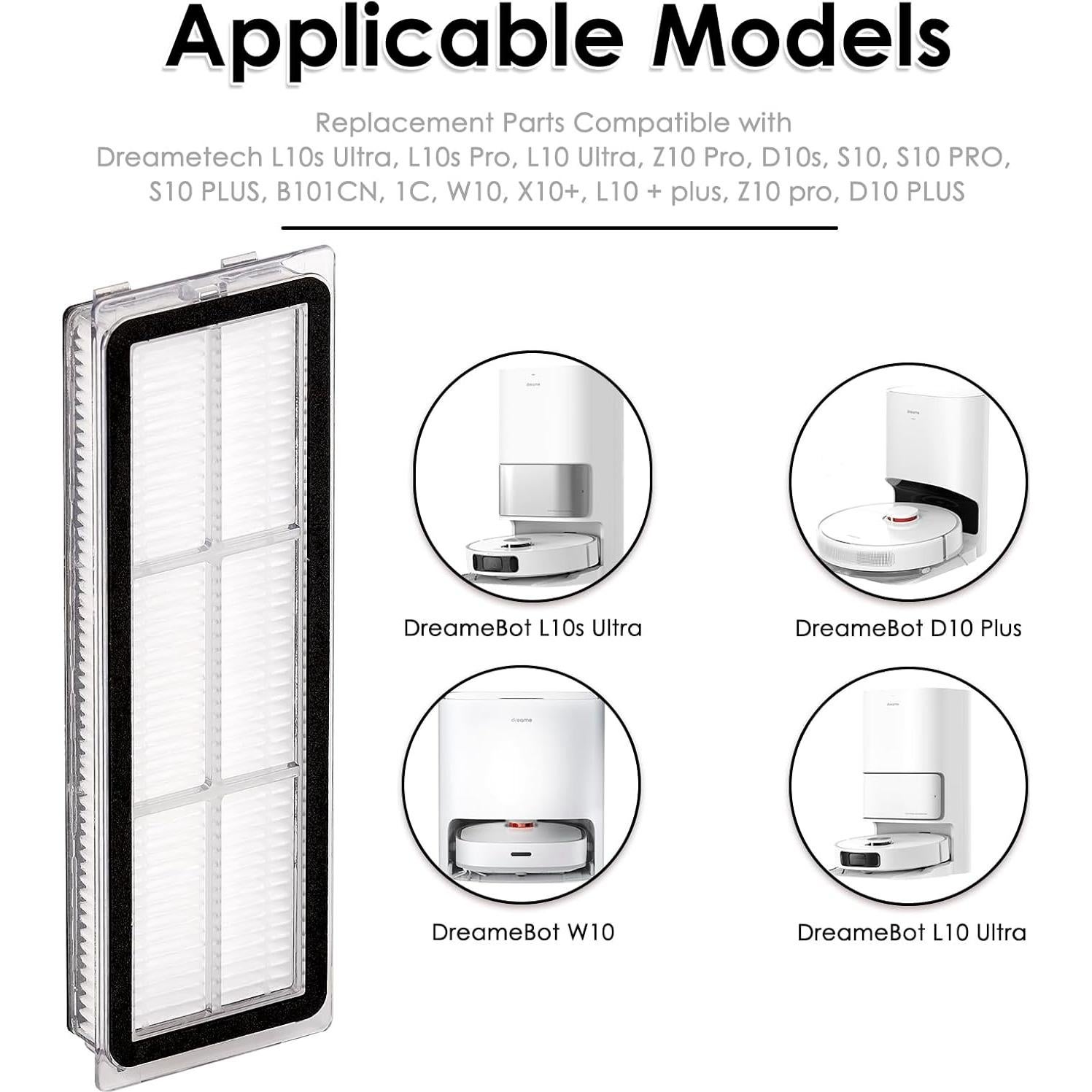 Filtro HEPA 4 Piezas Compatible Dreame L10s Ultra Pro