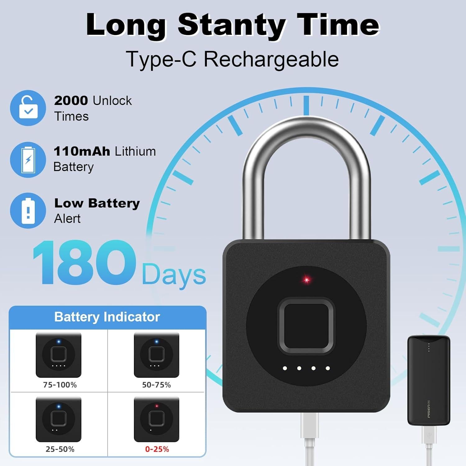 Candado Biométrico eLinkSmart para Gimnasio y Taquillas