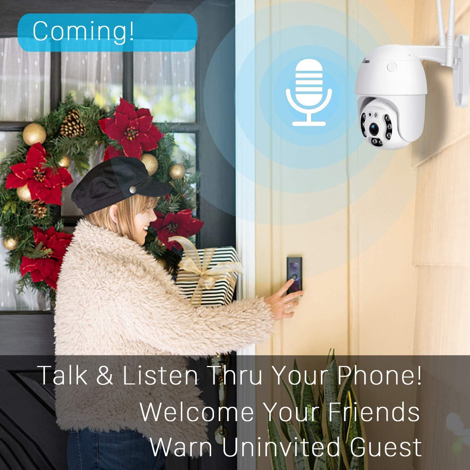 Cámara de Seguridad Exterior WiFi 1080P BESDERSEC Dome IP66