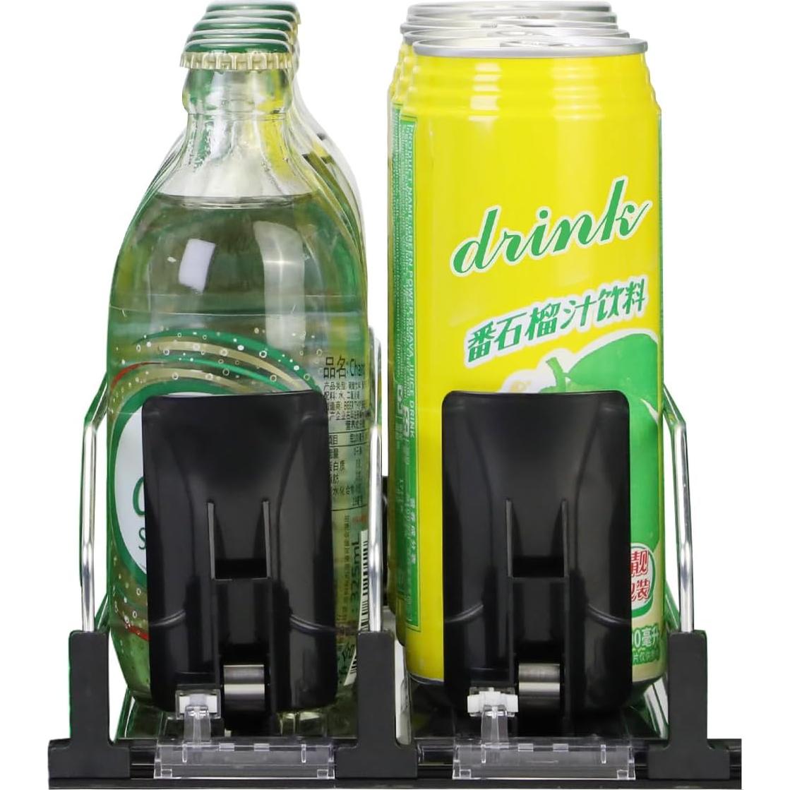 Organizador de Bebidas Herryero para Refrigerador 2 Filas 10-15 Latas