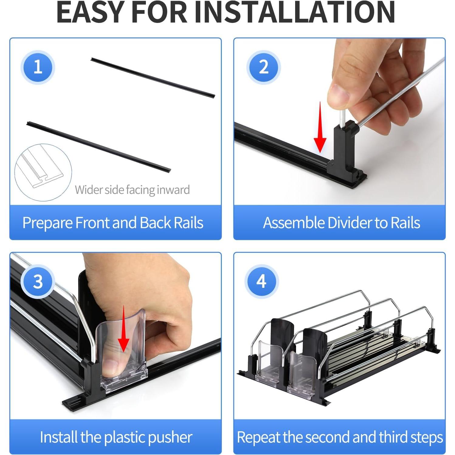 Organizador de Bebidas Herryero para Refrigerador 2 Filas 10-15 Latas