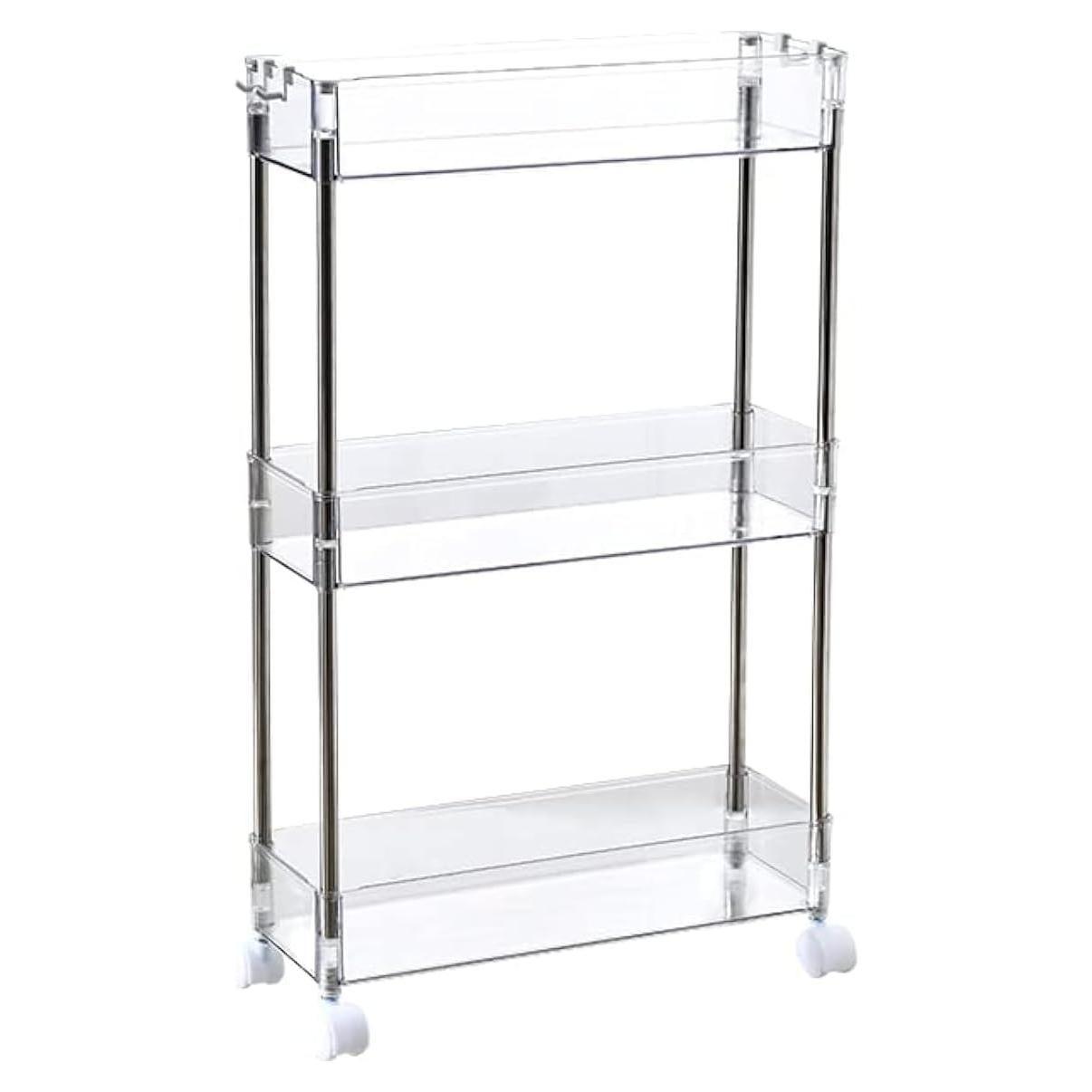 Carro de Almacenamiento Slim Chris.W 3 Niveles Transparente